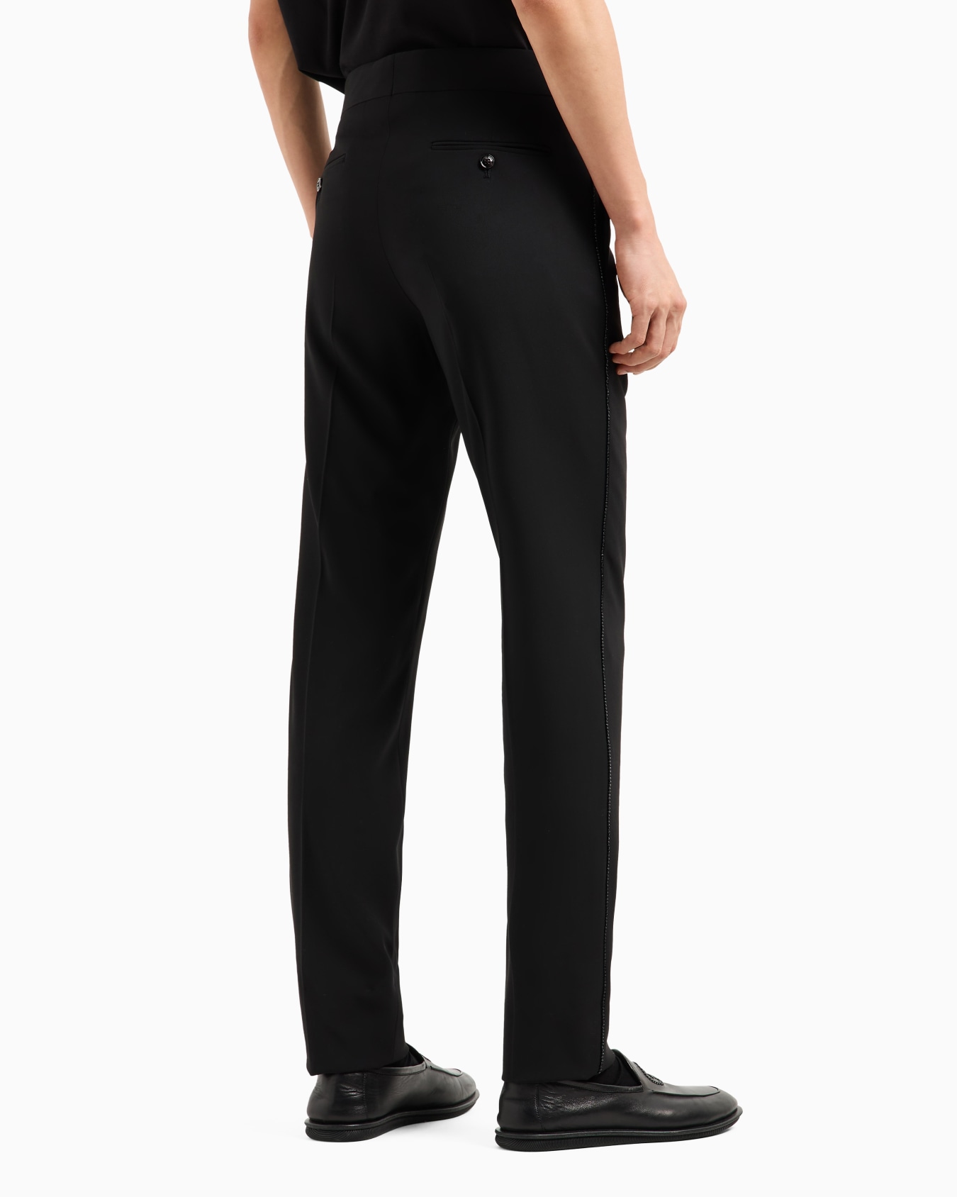 Pantalon sans pinces en crêpe de laine Giorgio’s Diapositive 2