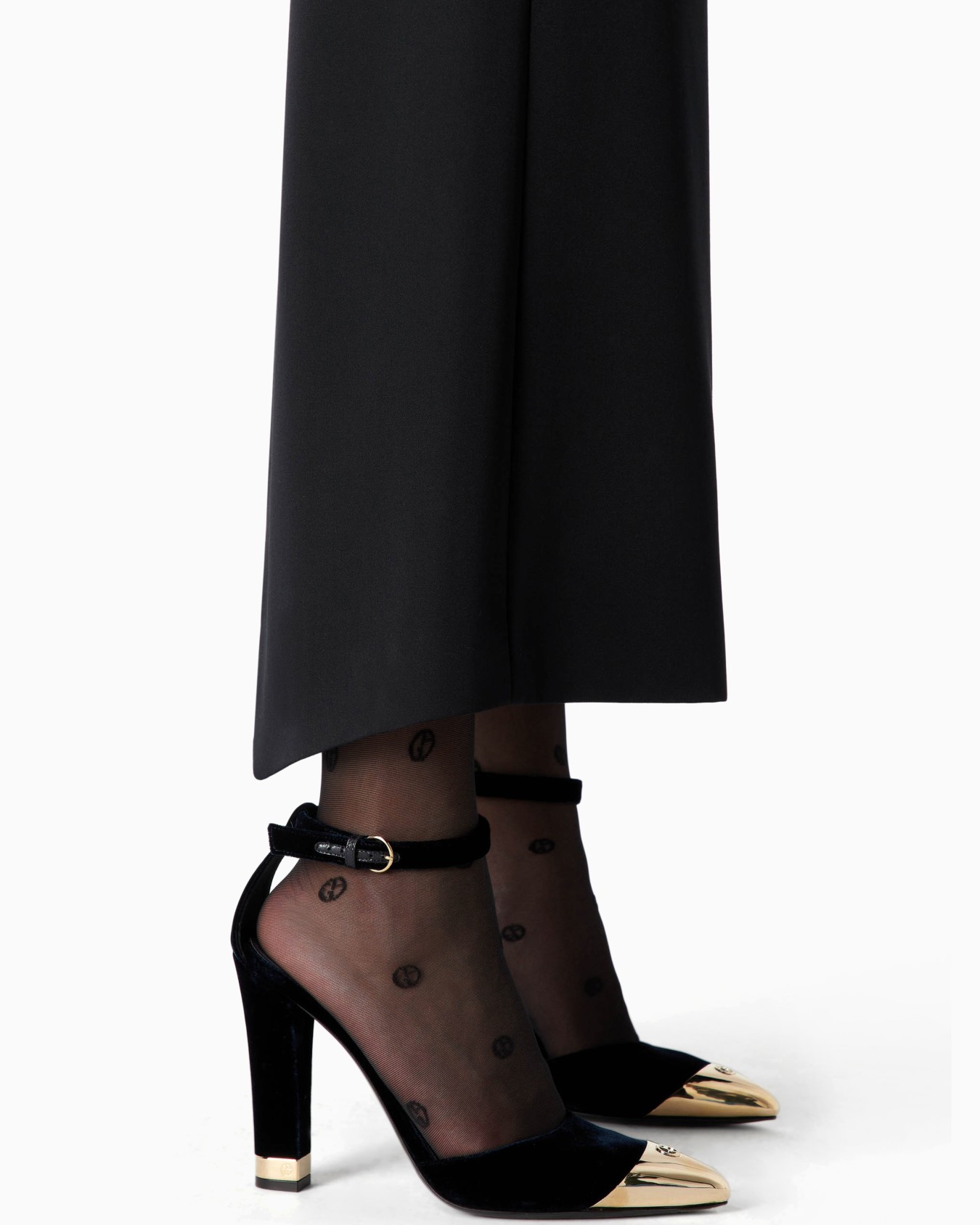 Barathea wool and velvet midi skirt Slide 5