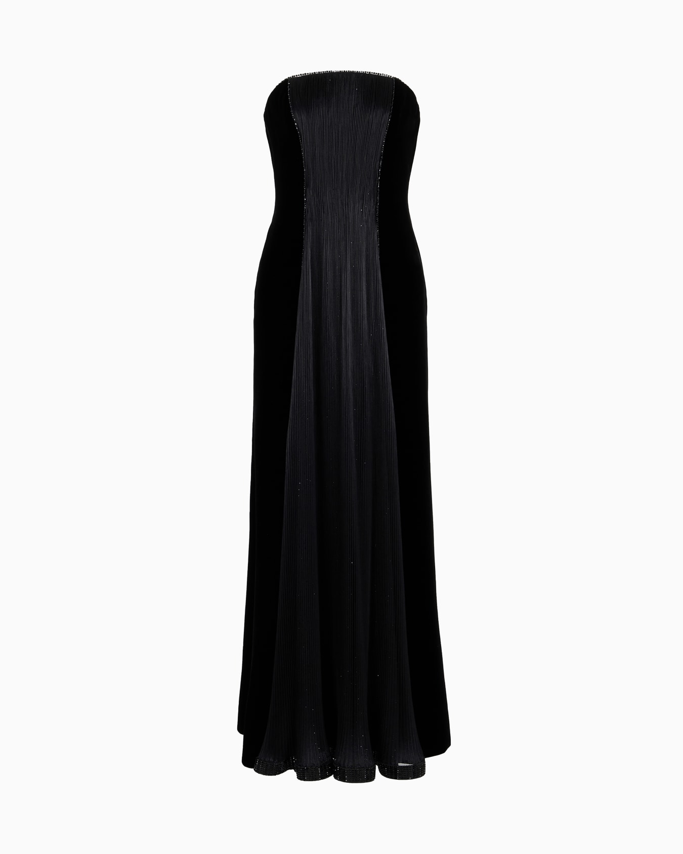 Velvet and silk bustier dress Diapositiva 0
