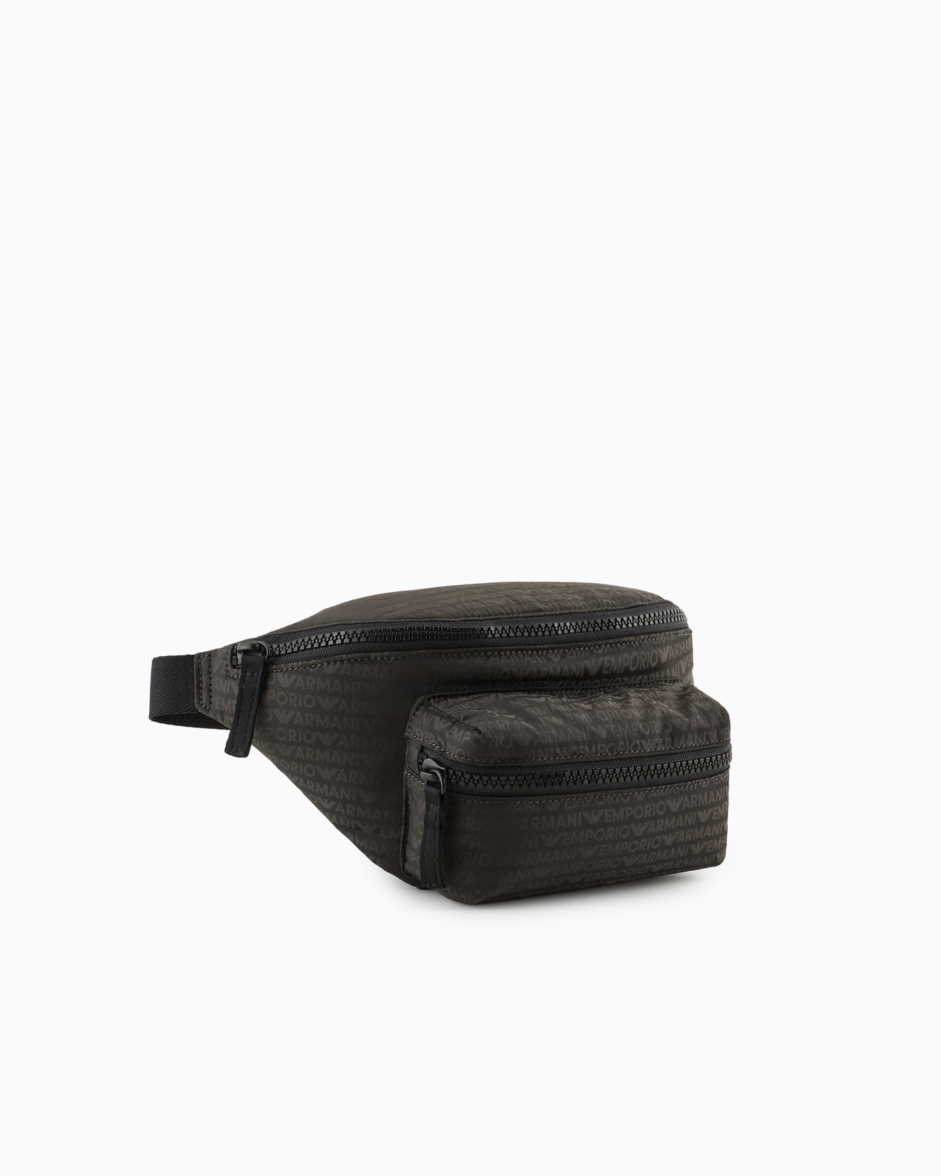 Sac banane en nylon avec inscription logo all over Diapositive 1