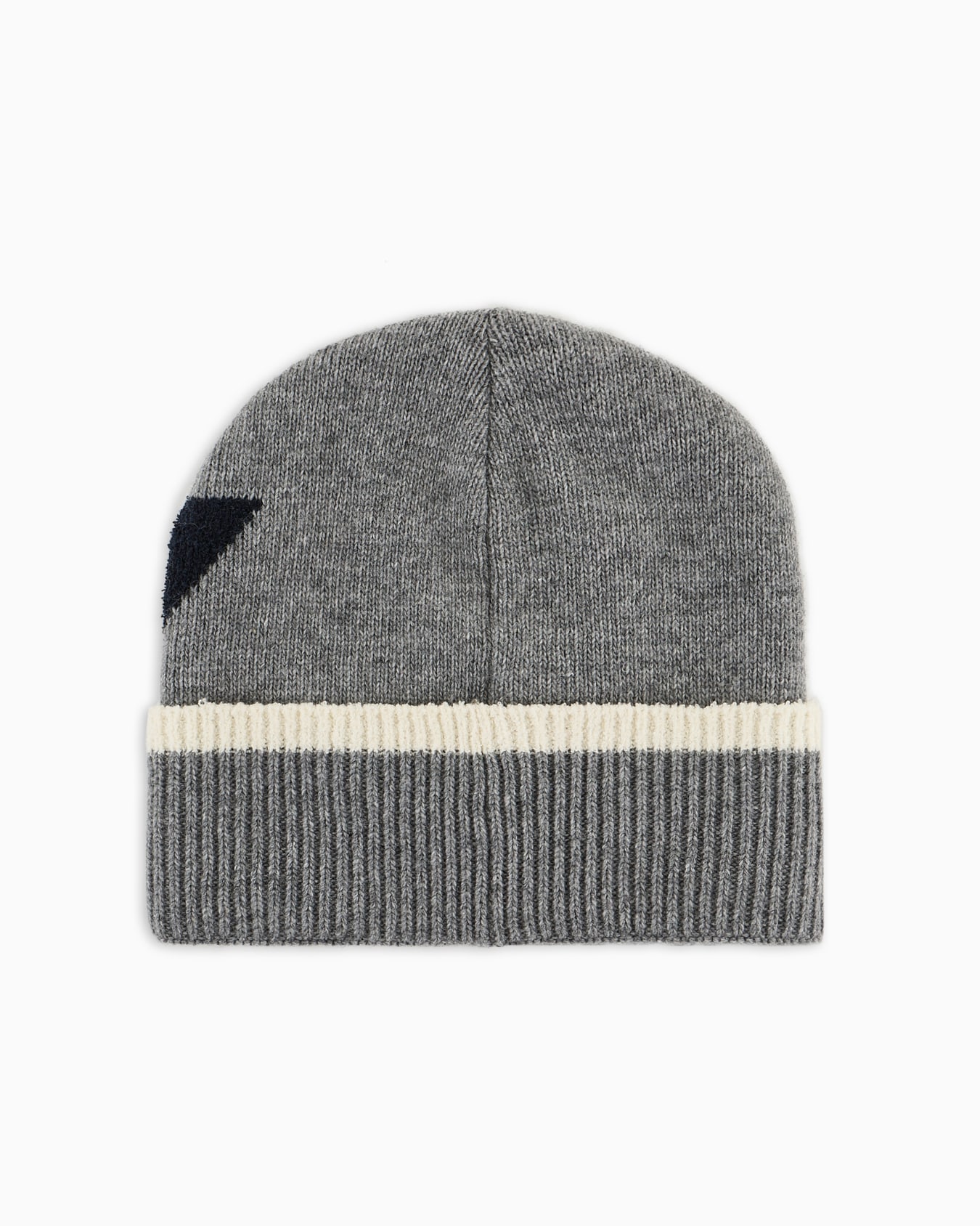 Beanie in a cotton and wool blend with oversized jacquard logo Slide 2