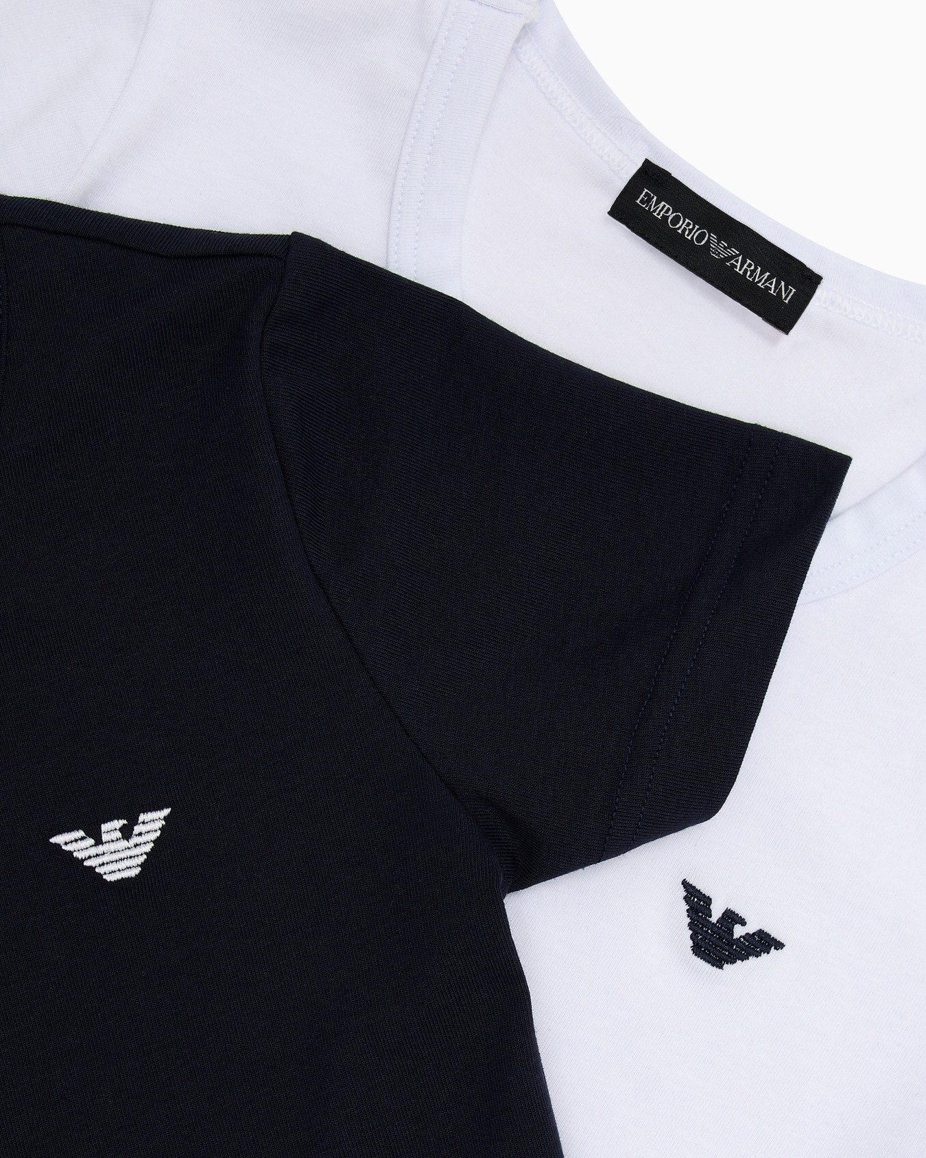 Two-pack of jersey T-shirts with micro eagle embroidery Slide 1
