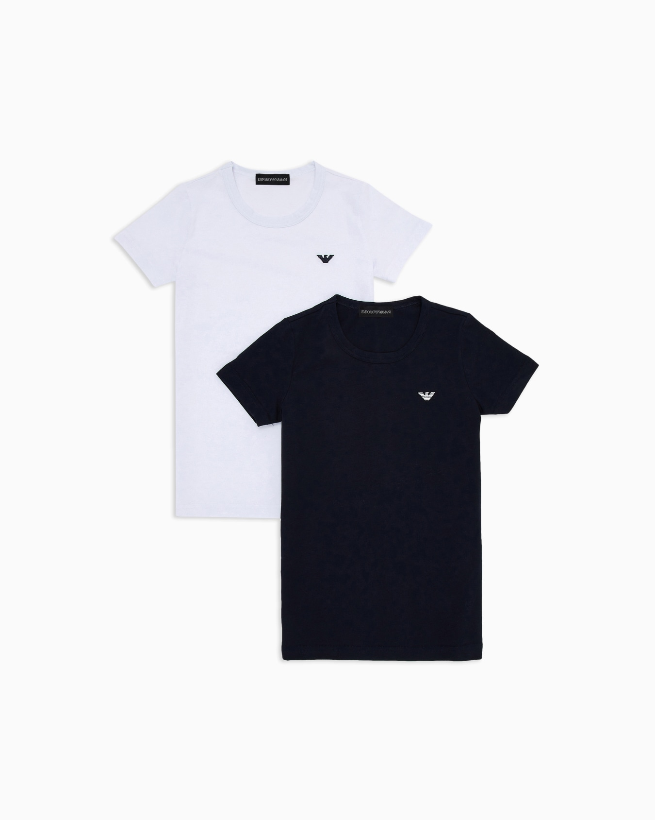 Two-pack of jersey T-shirts with micro eagle embroidery Slide 0