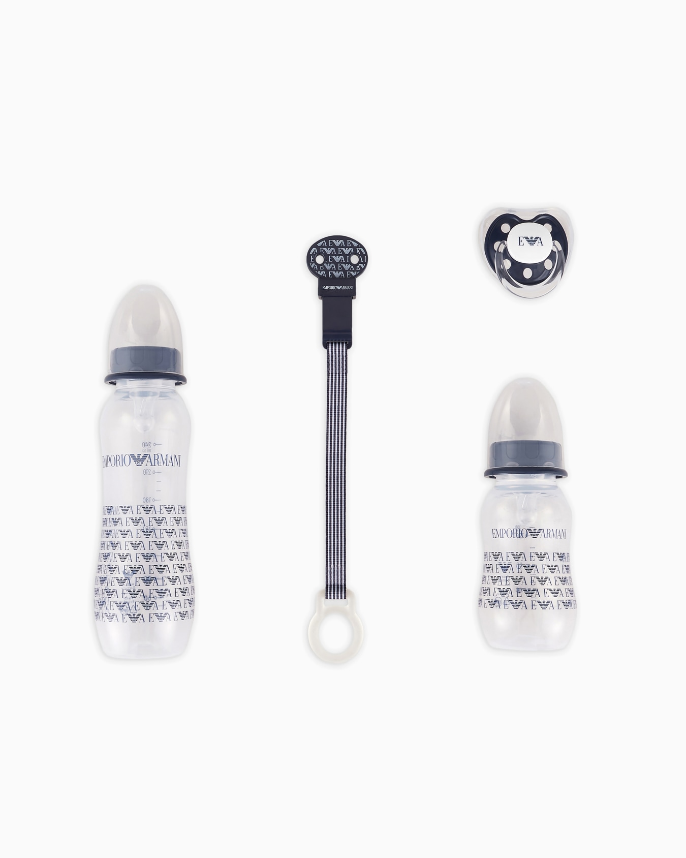 Coffret puériculture avec 2 biberons, une tétine et un attache-tétine à clip Diapositive 1
