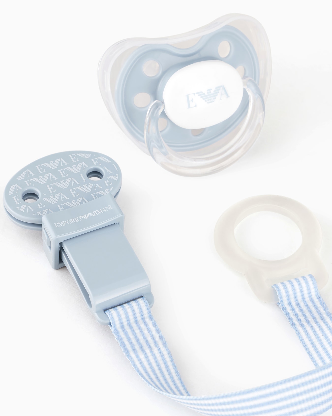 Babycare-Geschenkset mit zwei Trinkflaschen, Schnuller und Kordel mit Clip Folie 3