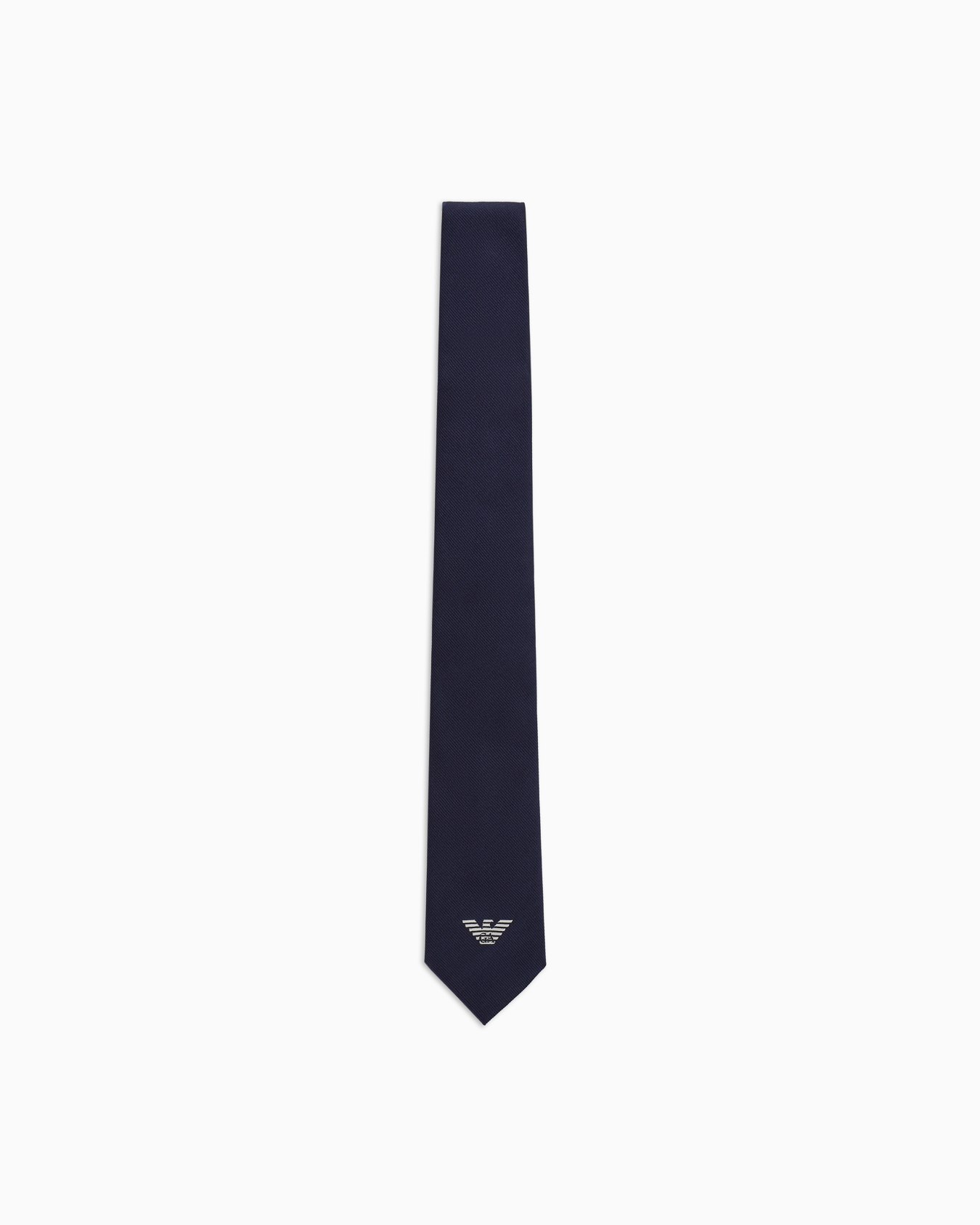 Pure silk tie with eagle embroidery Slide 0