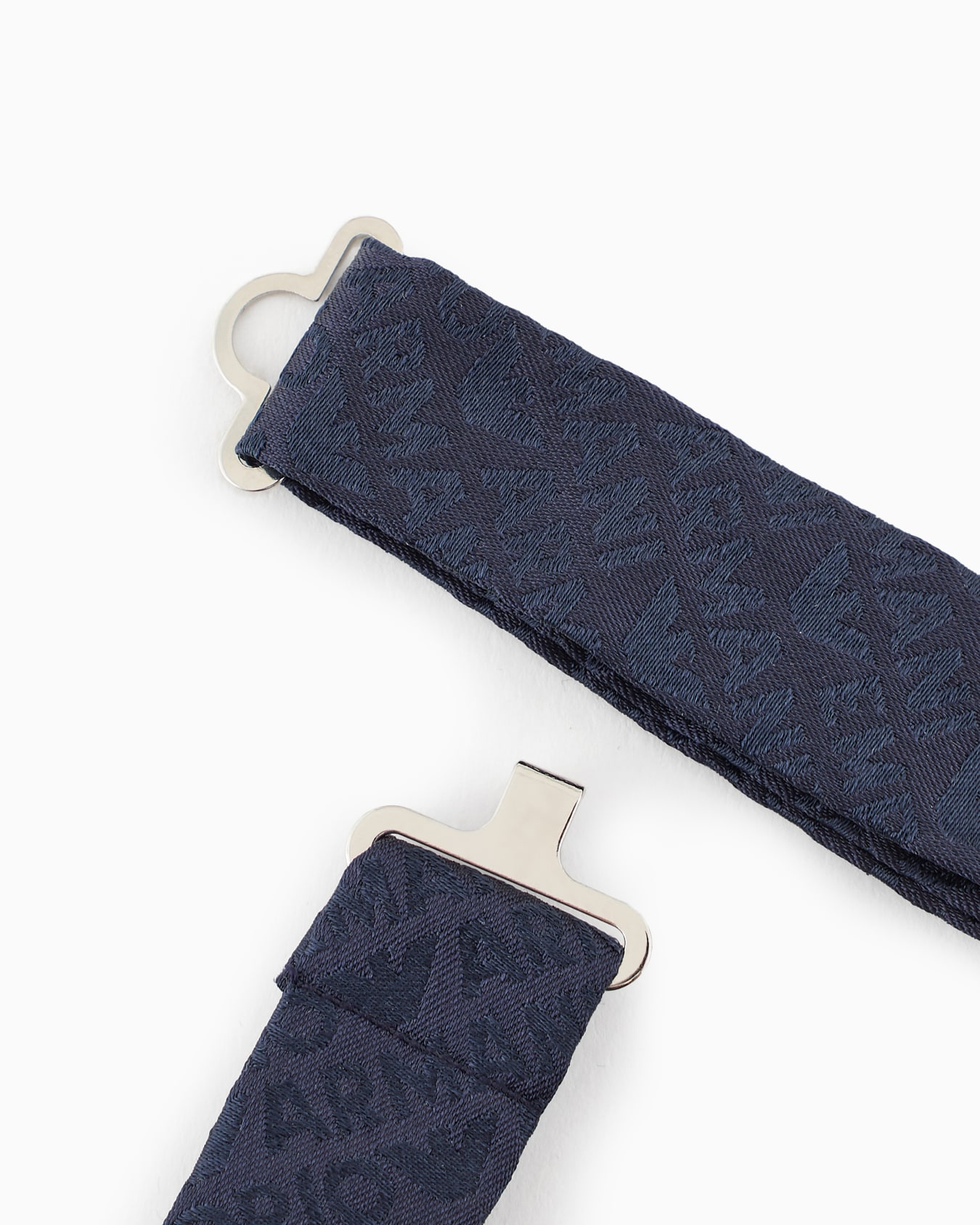 Pure silk bow tie with all-over jacquard logo lettering Slide 1