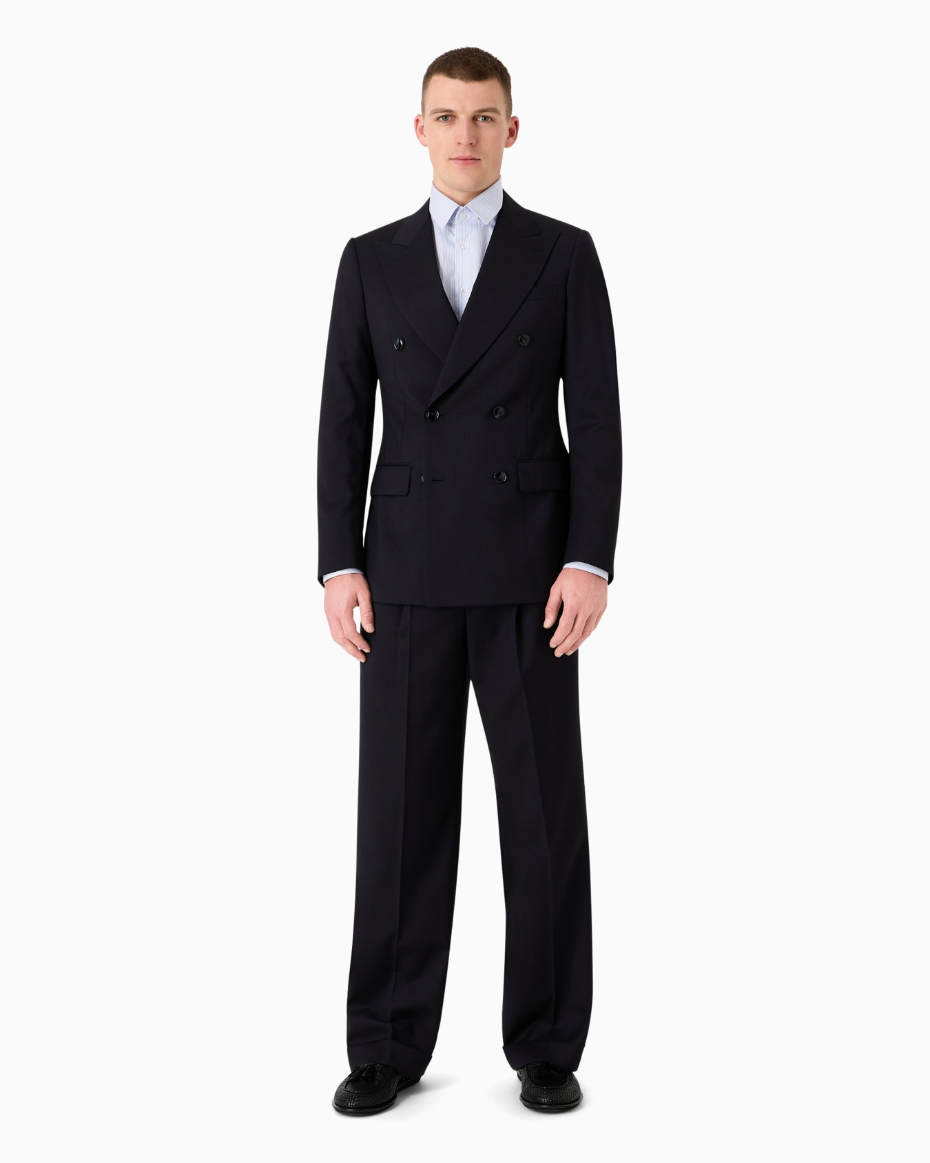 Virgin-wool double-breasted Royal Line suit Slide 4