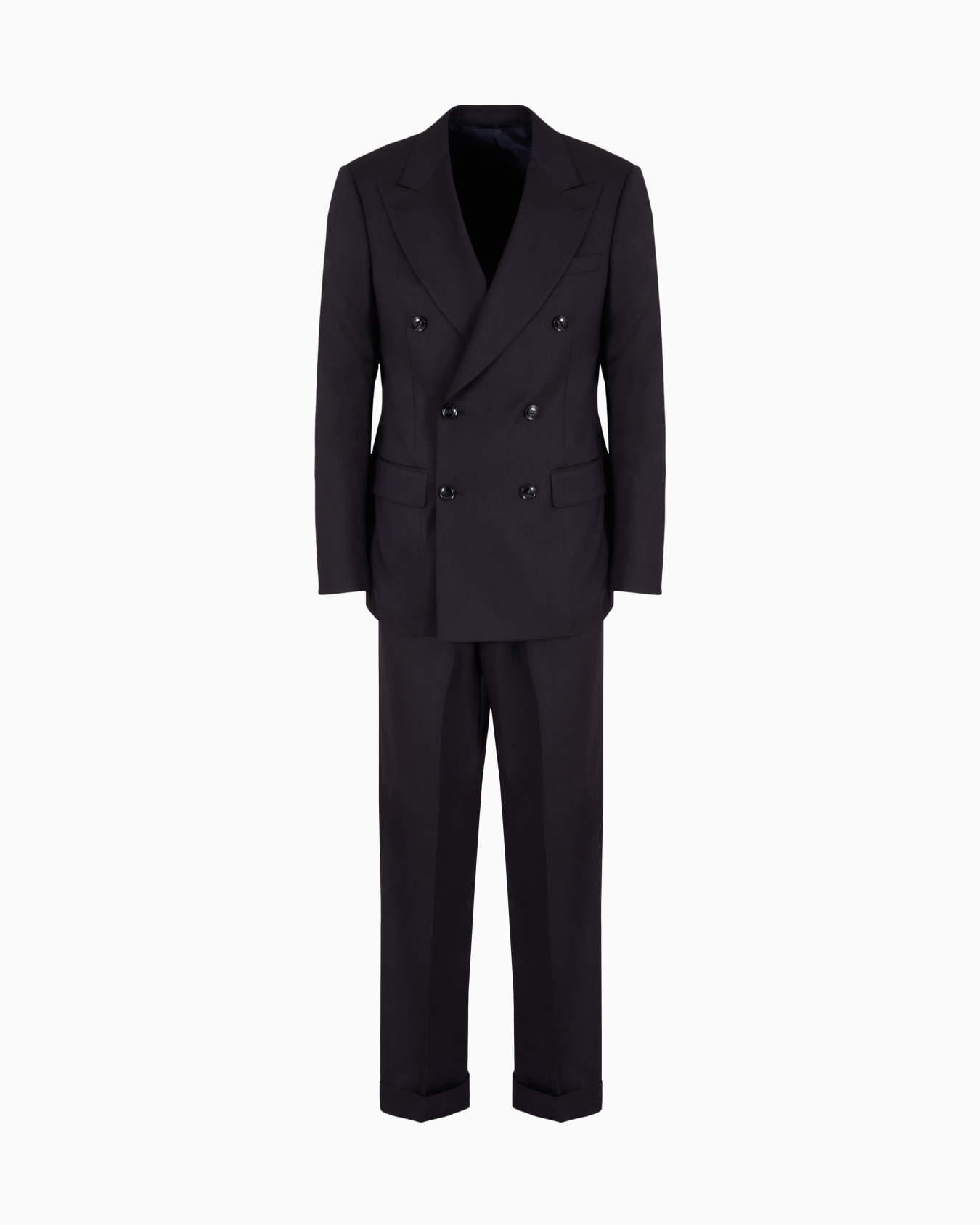 Virgin-wool double-breasted Royal Line suit Slide 0