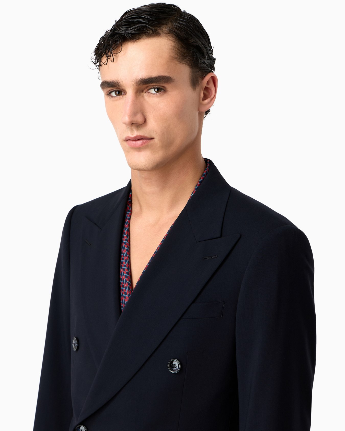 Virgin-wool double-breasted Royal Line suit Slide 5