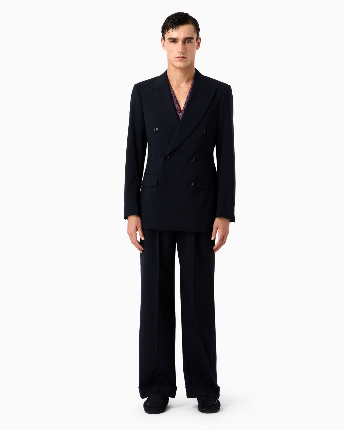 Virgin-wool double-breasted Royal Line suit Slide 2