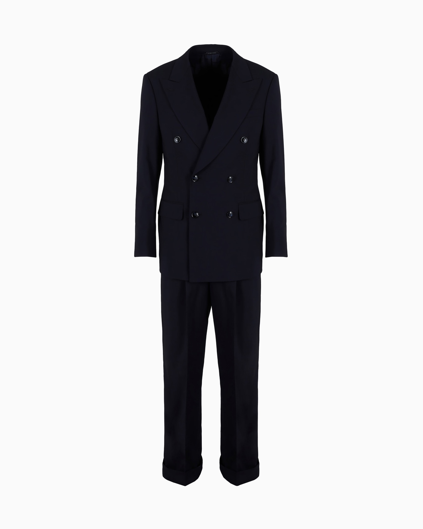 Virgin-wool double-breasted Royal Line suit Slide 0