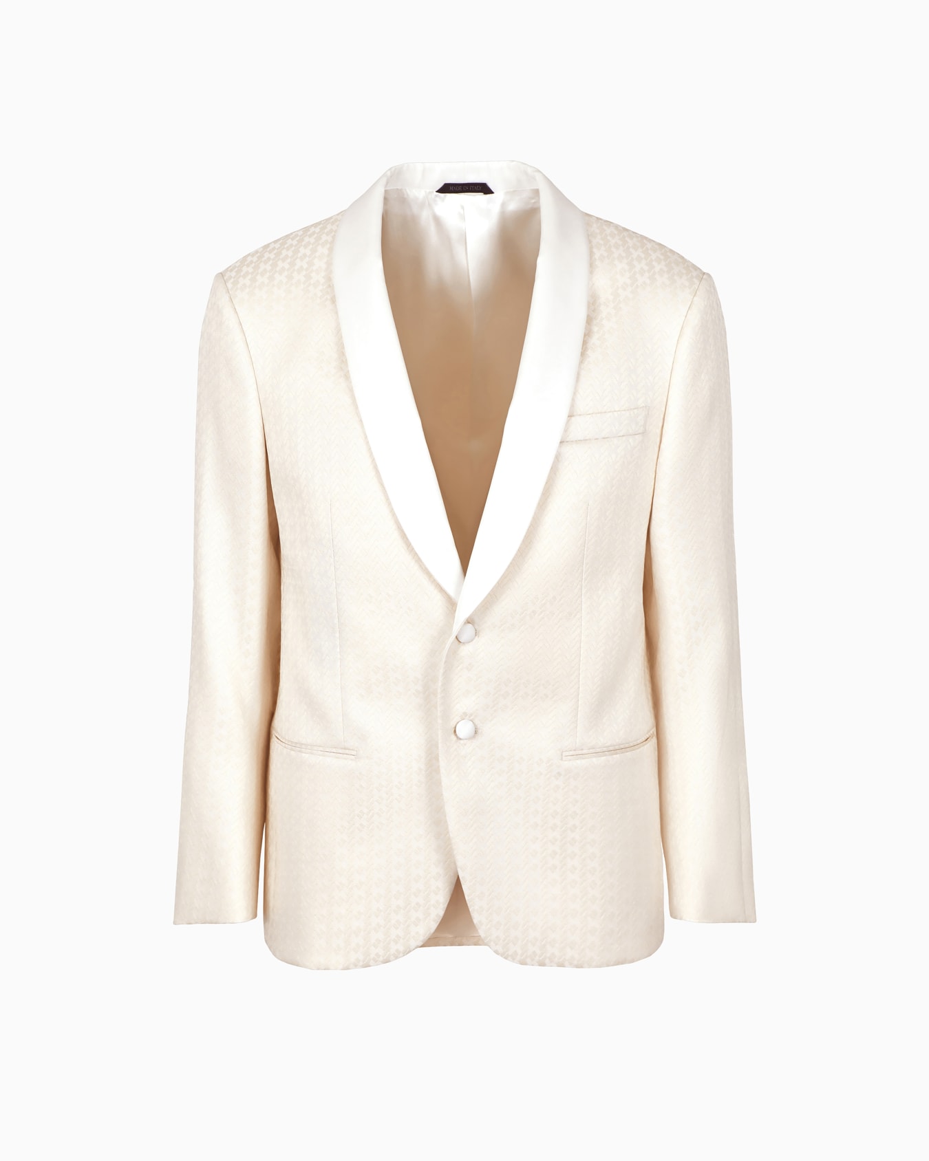 Soho line single-breasted tuxedo jacket in jacquard fabric Diapositiva 0