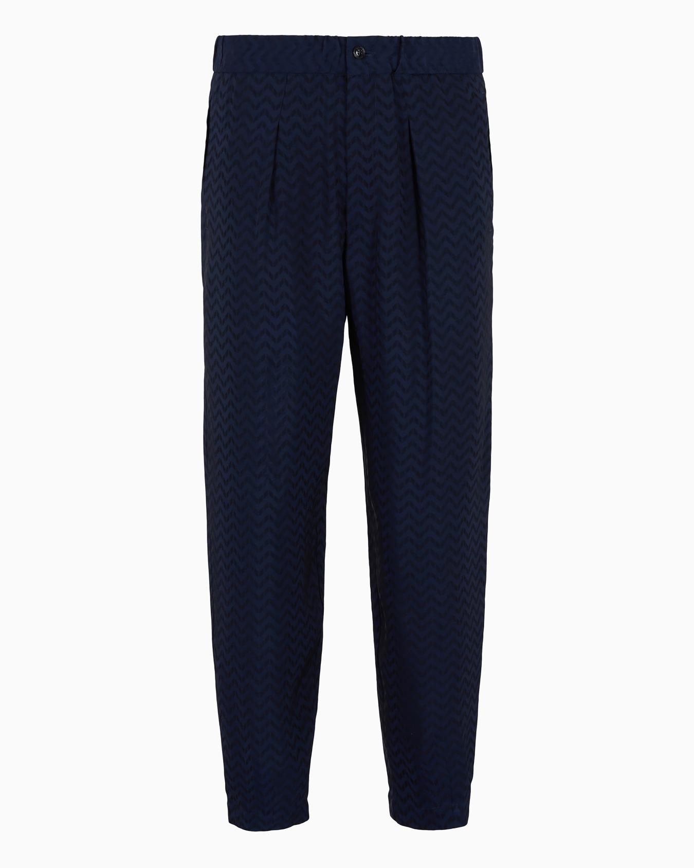 Cupro and viscose jacquard one-dart trousers Slide 0