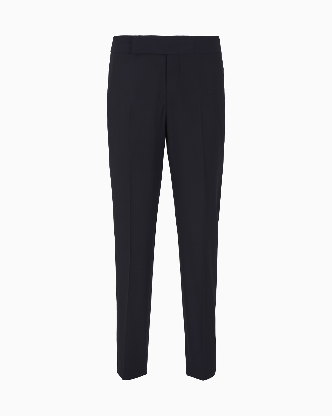 Wool crêpe flat-front trousers Diapositiva 0