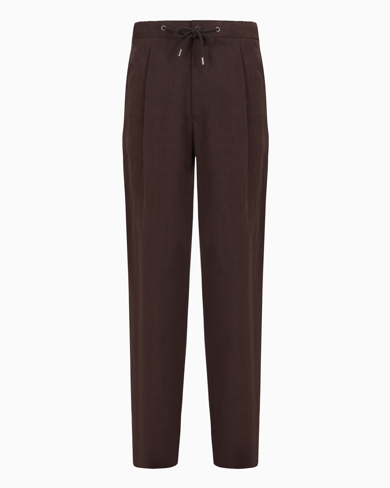 Single-dart, pure linen canvas trousers Slide 0