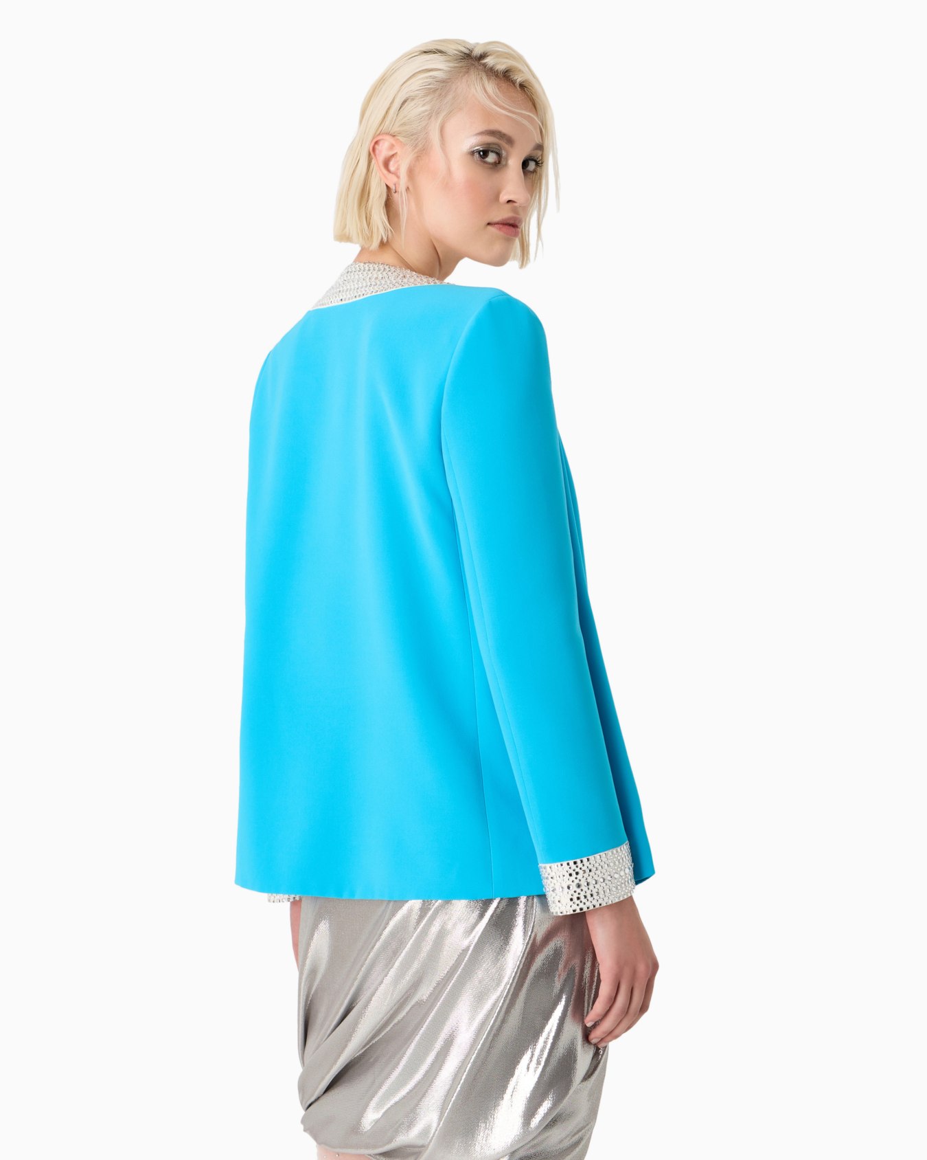 Embroidered silk open jacket Diapositiva 2
