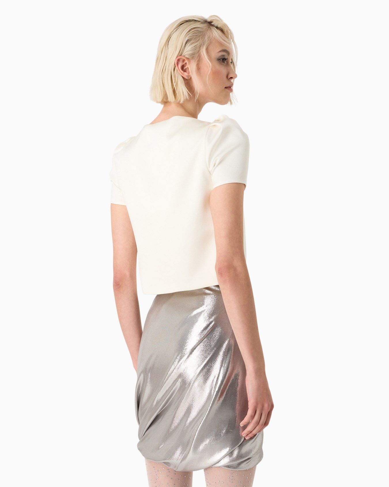 Short silk jacket with rhinestone pavé Slide 2