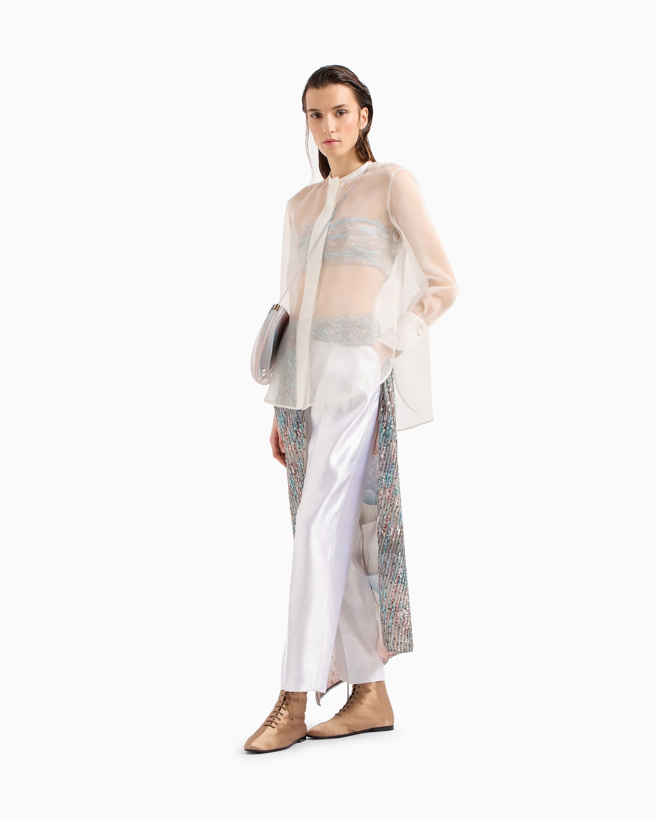 Embroidered long skirt Slide 1