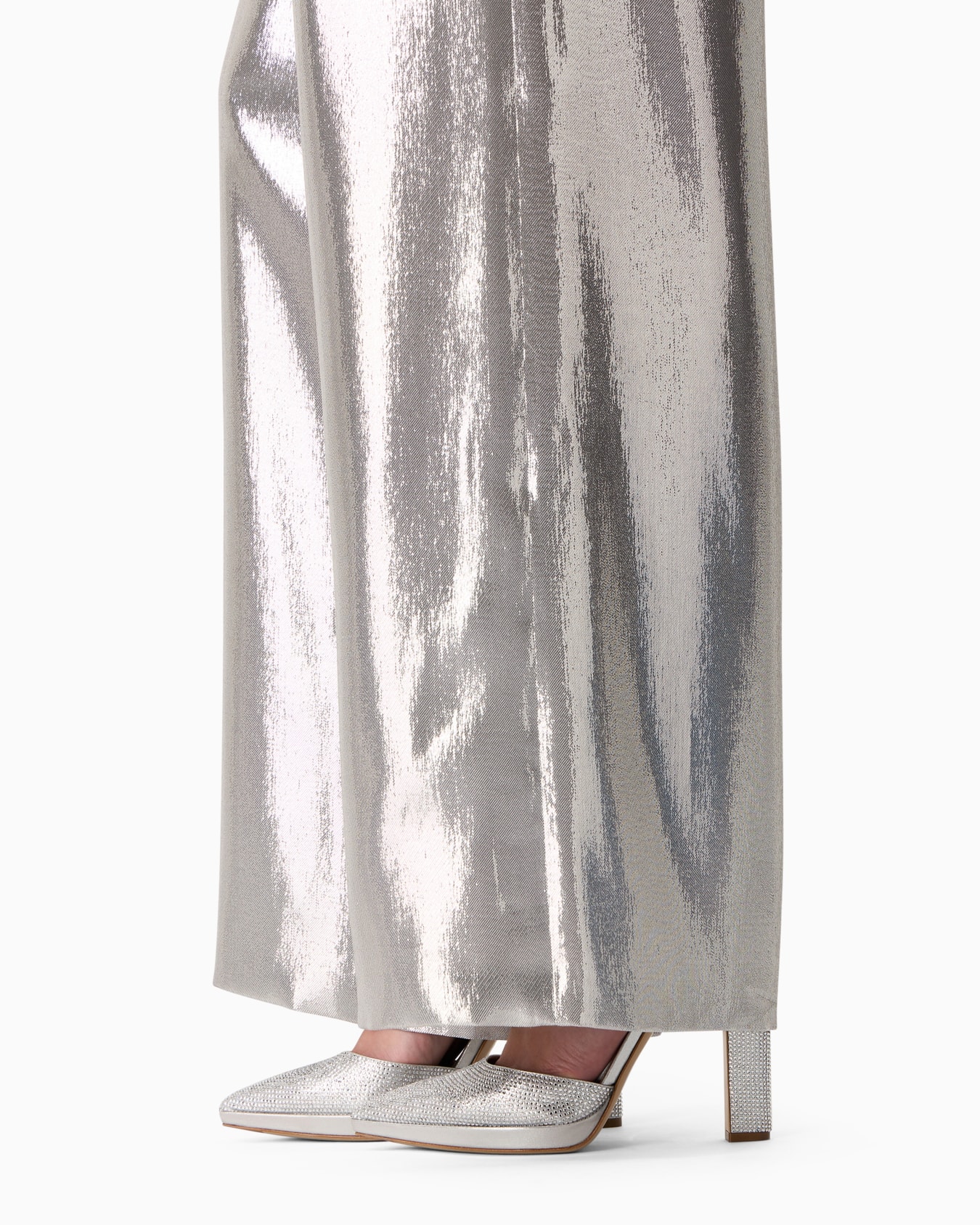 Silk cady wide-legged trousers Slide 5