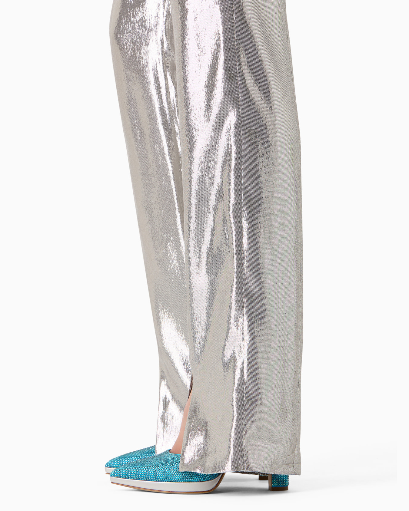 Silk and Lurex-blend trousers Slide 5