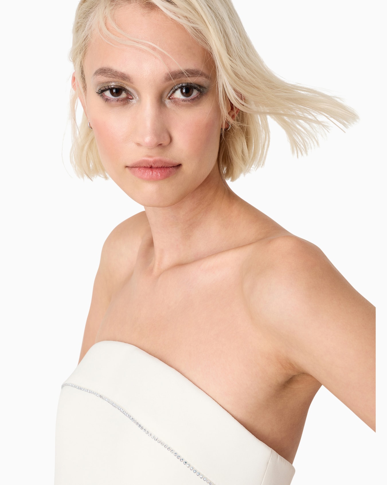 Long silk bustier dress Slide 4