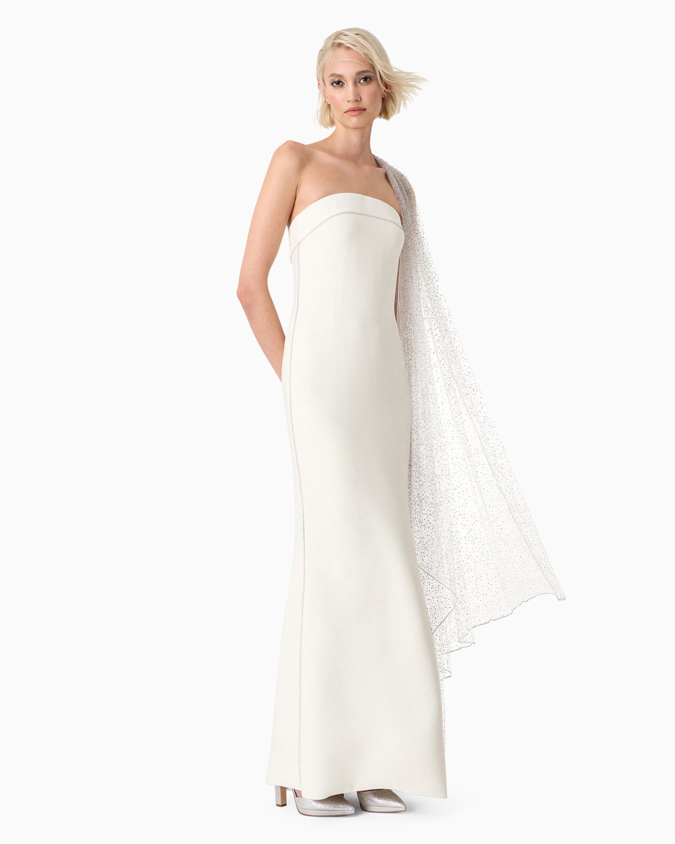 Long silk bustier dress Slide 3