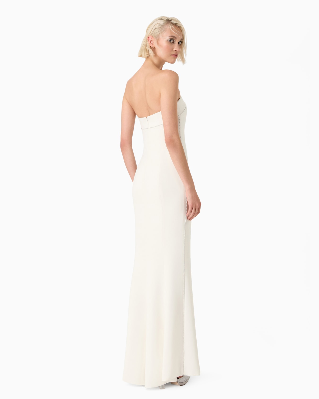 Long silk bustier dress Slide 2