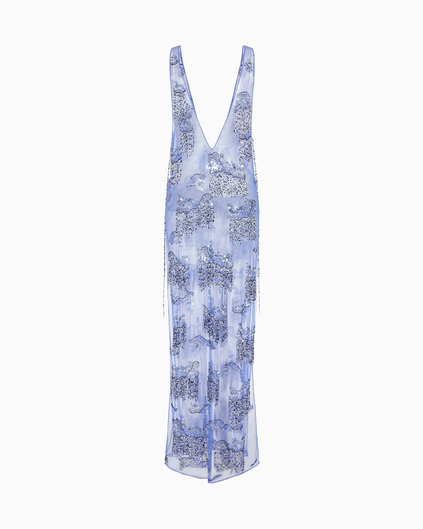 Robe effet tunique en tulle brodé Diapositive 0