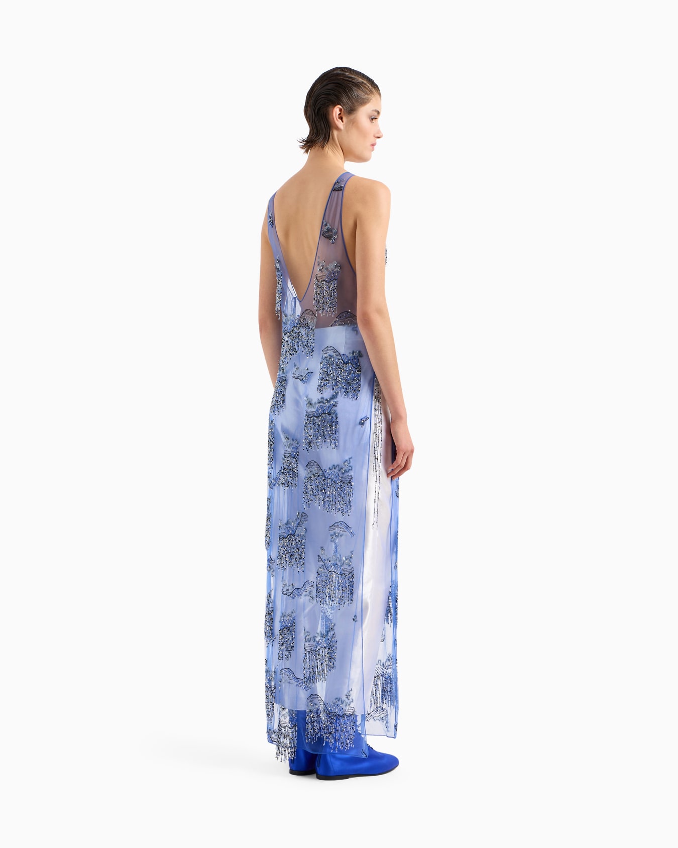 Robe effet tunique en tulle brodé Diapositive 2