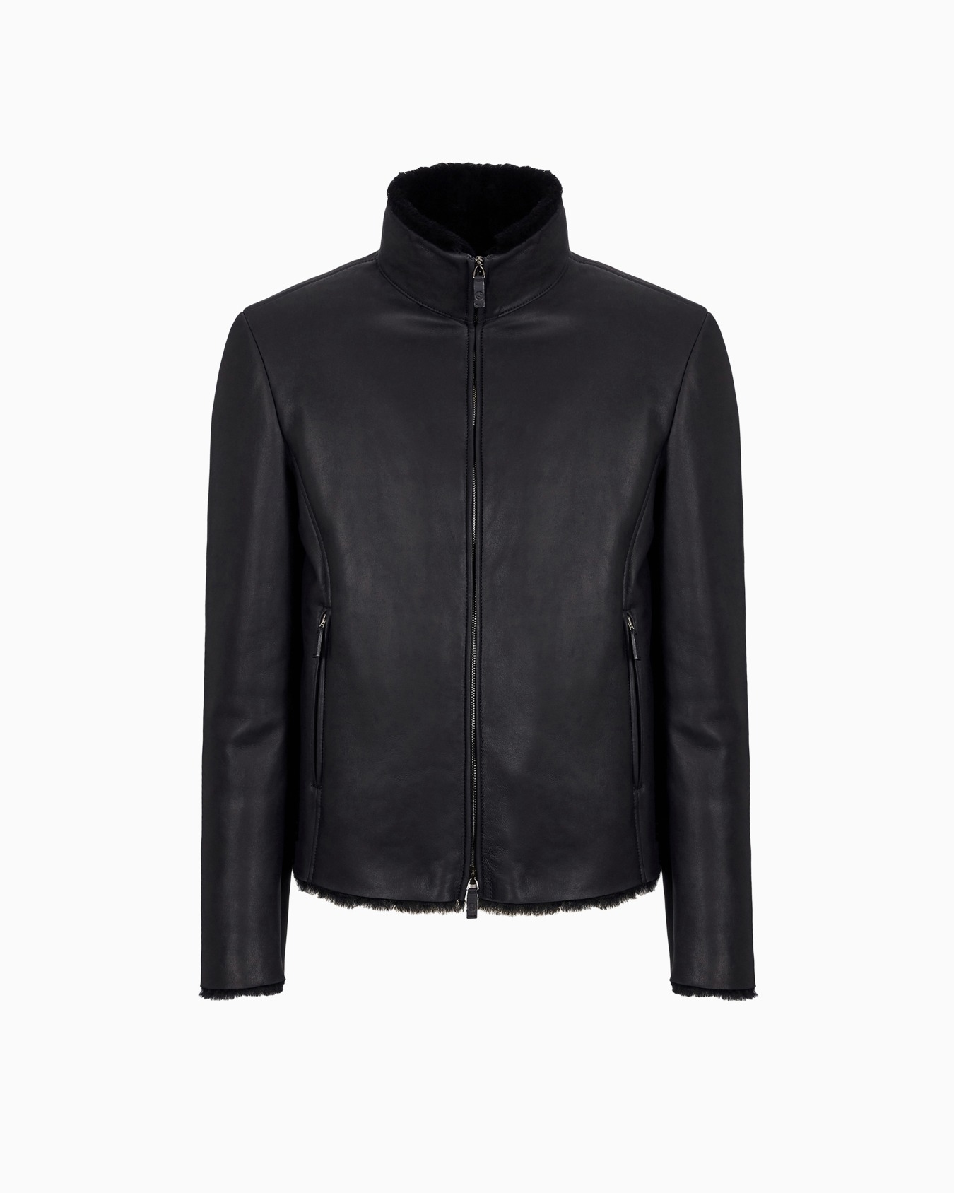 Blouson con zip in montone Slide 0
