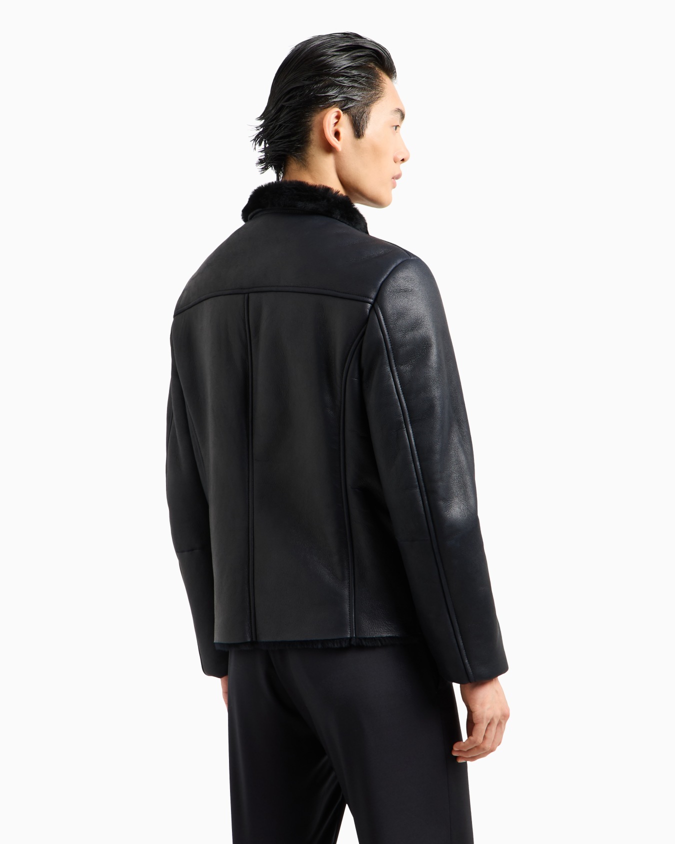 Blouson con zip in montone Slide 2