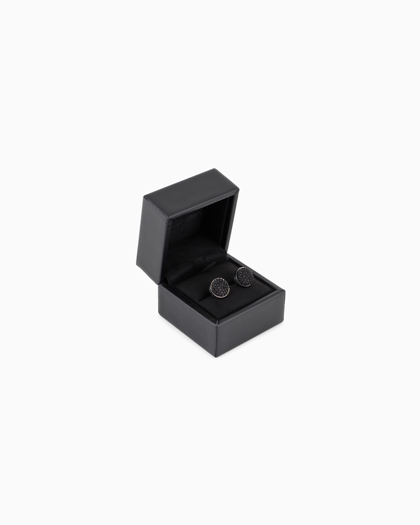 Sterling silver cufflinks with satin and crystals Slide 3