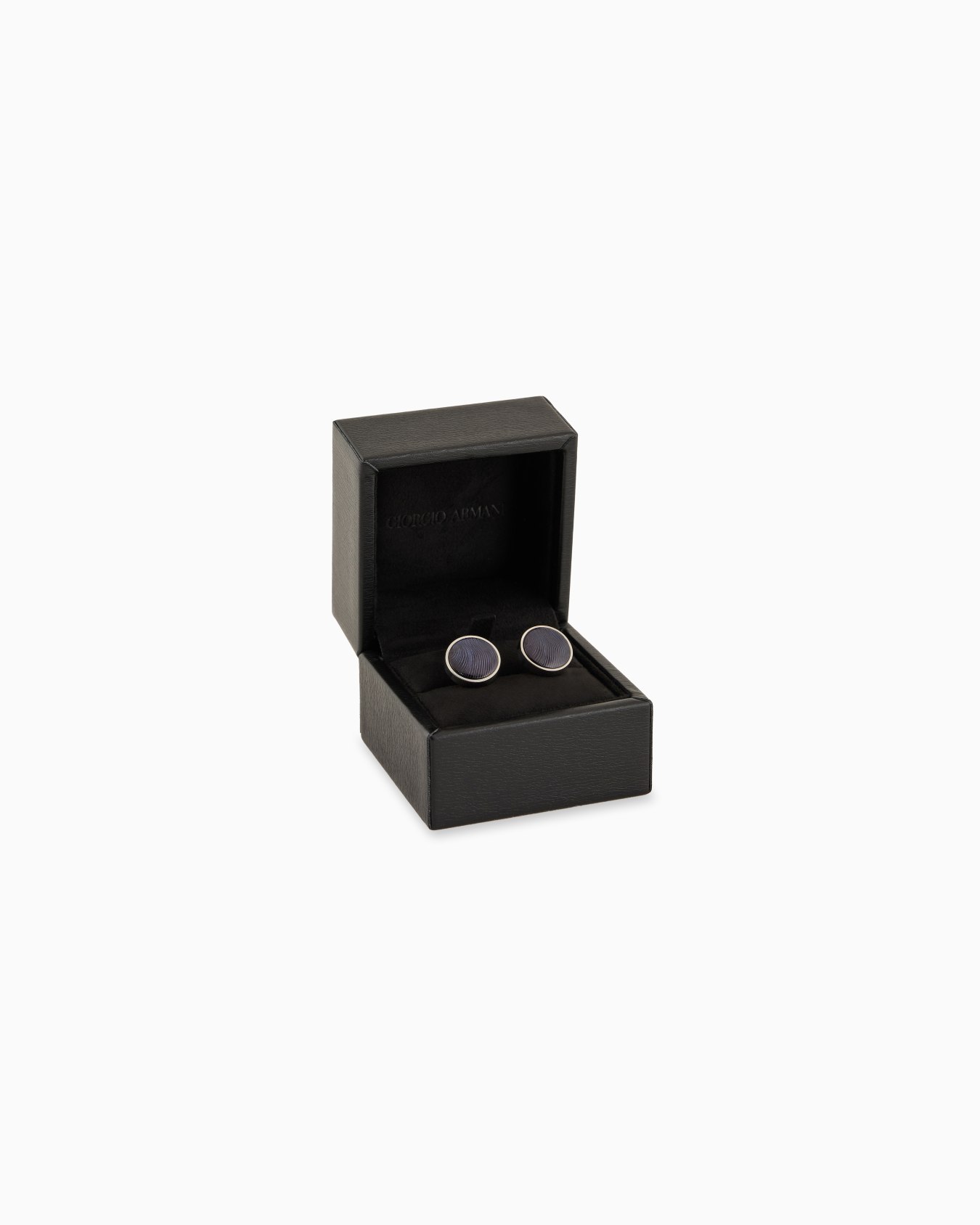 Sterling silver and mother of pearl round cufflinks Slide 3