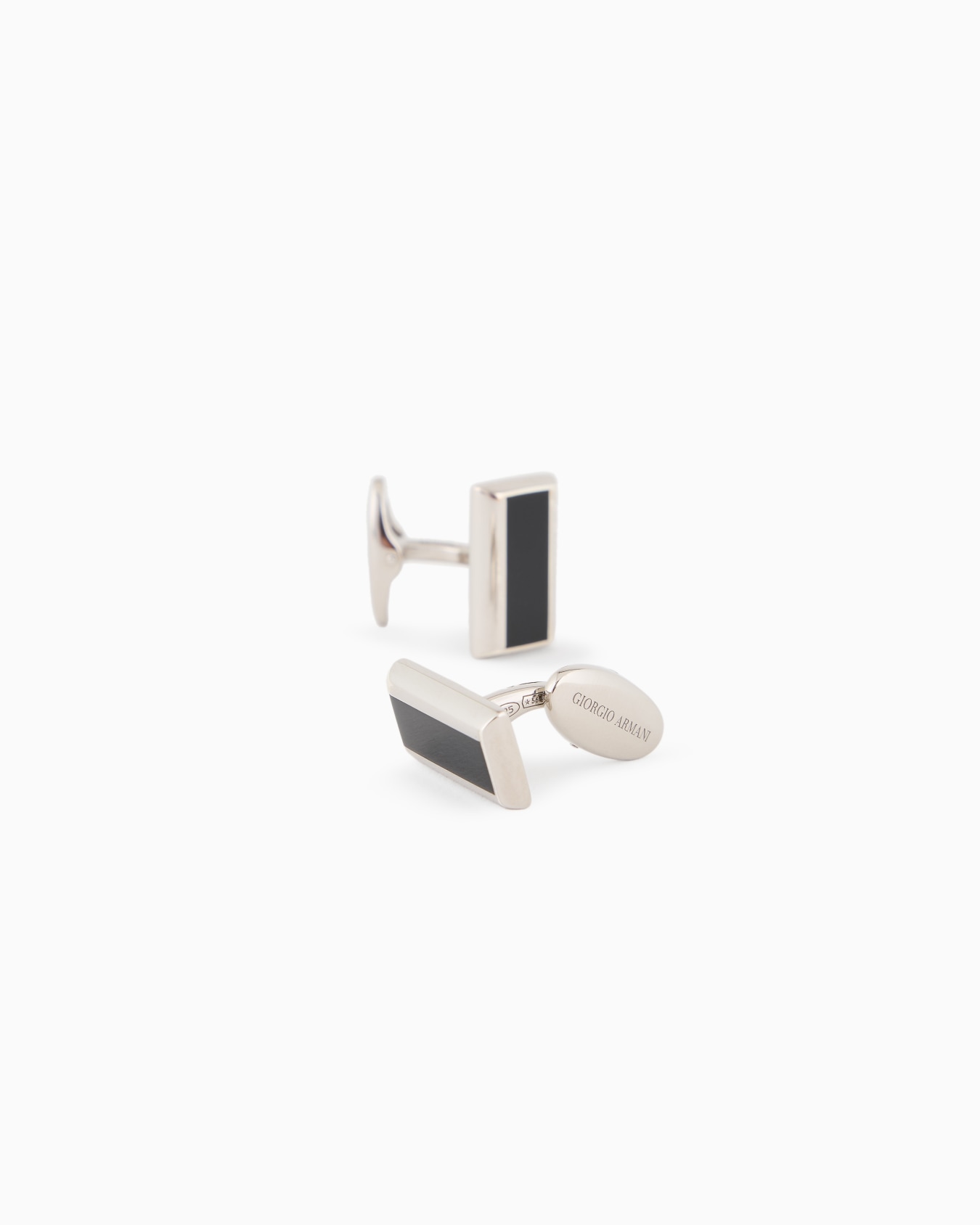 Sterling silver cufflinks with enamel detail Slide 1