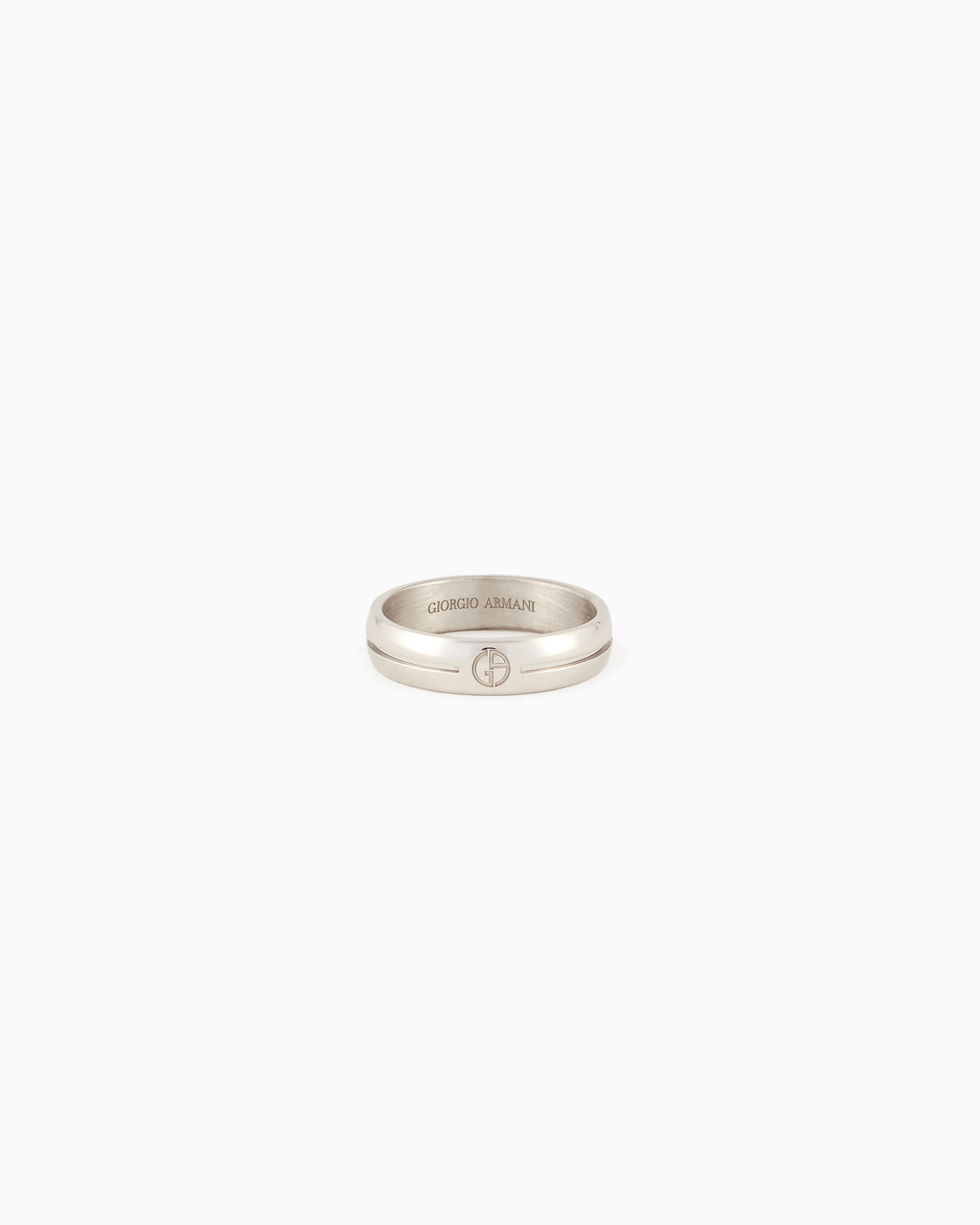 925 sterling silver ring with embossed logo Slide 0