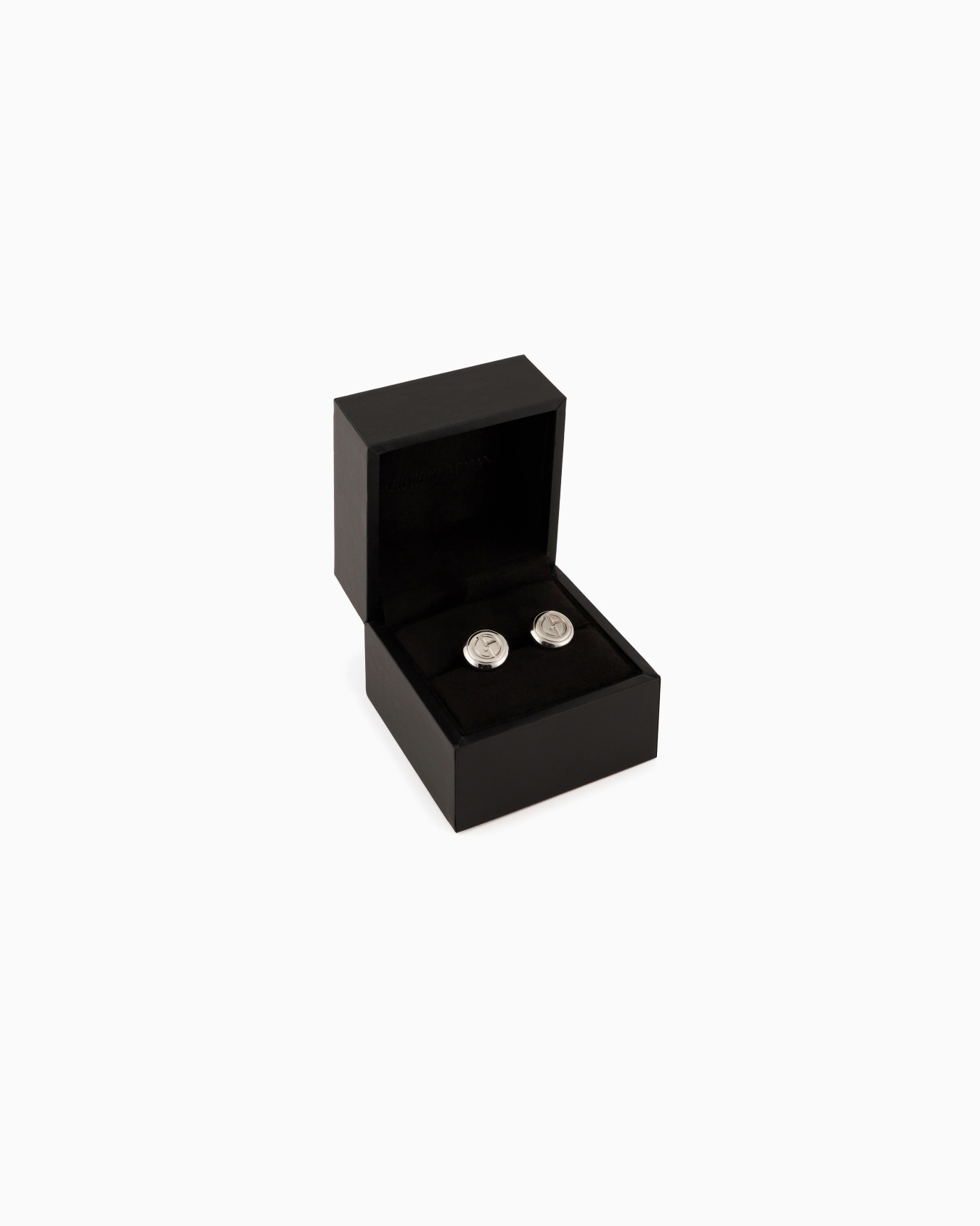Silver cufflinks with logo Slide 2