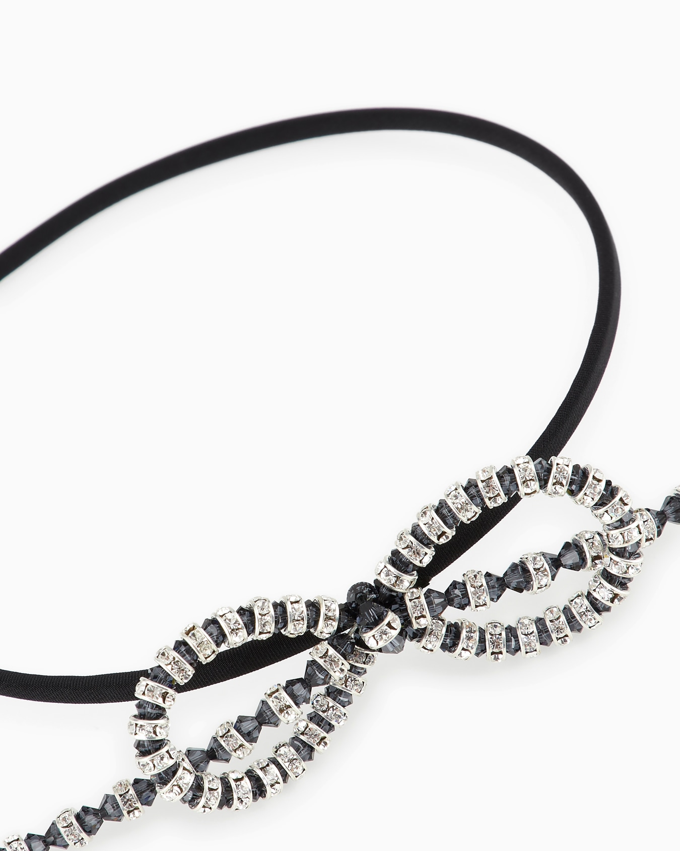 Beaded headband with oversized bow Slide 1
