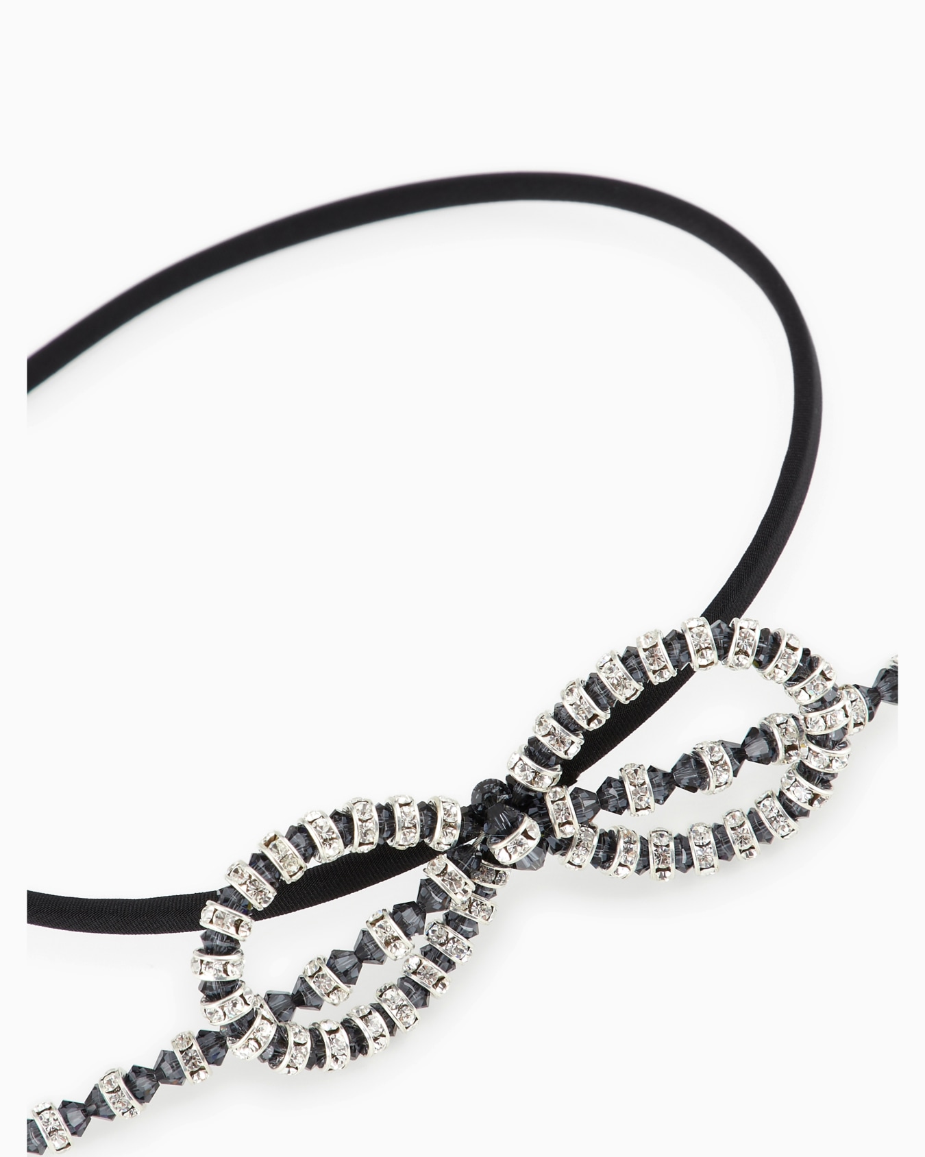 Beaded headband with oversized bow Slide 1