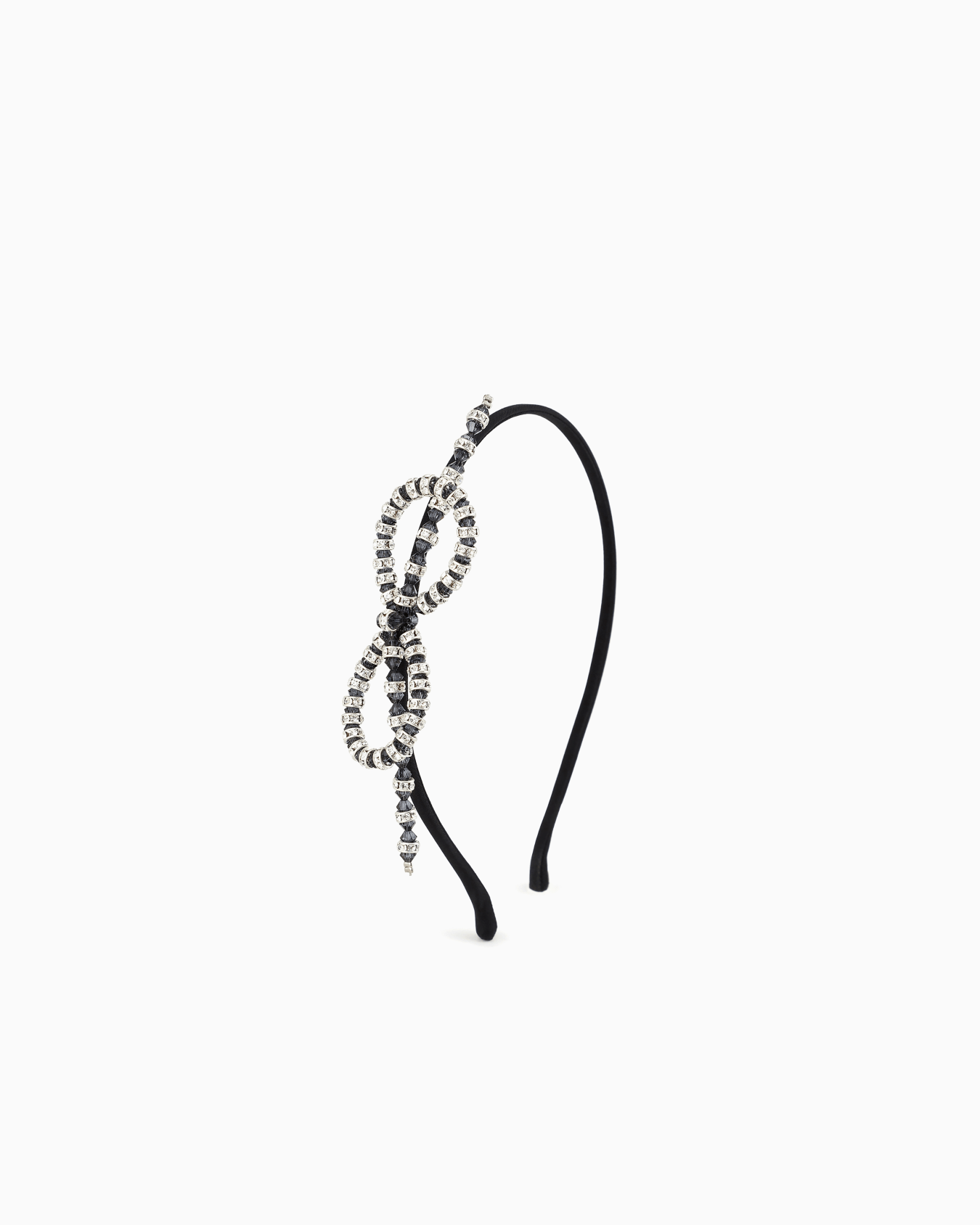 Beaded headband with oversized bow Slide 0