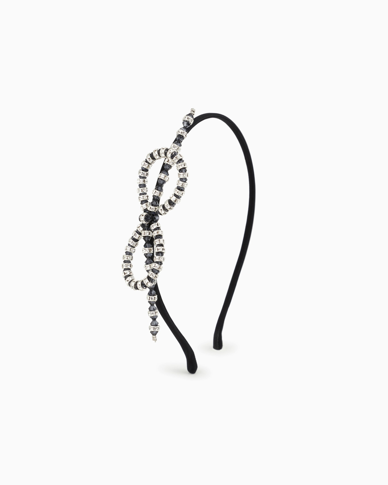 Beaded headband with oversized bow Slide 0