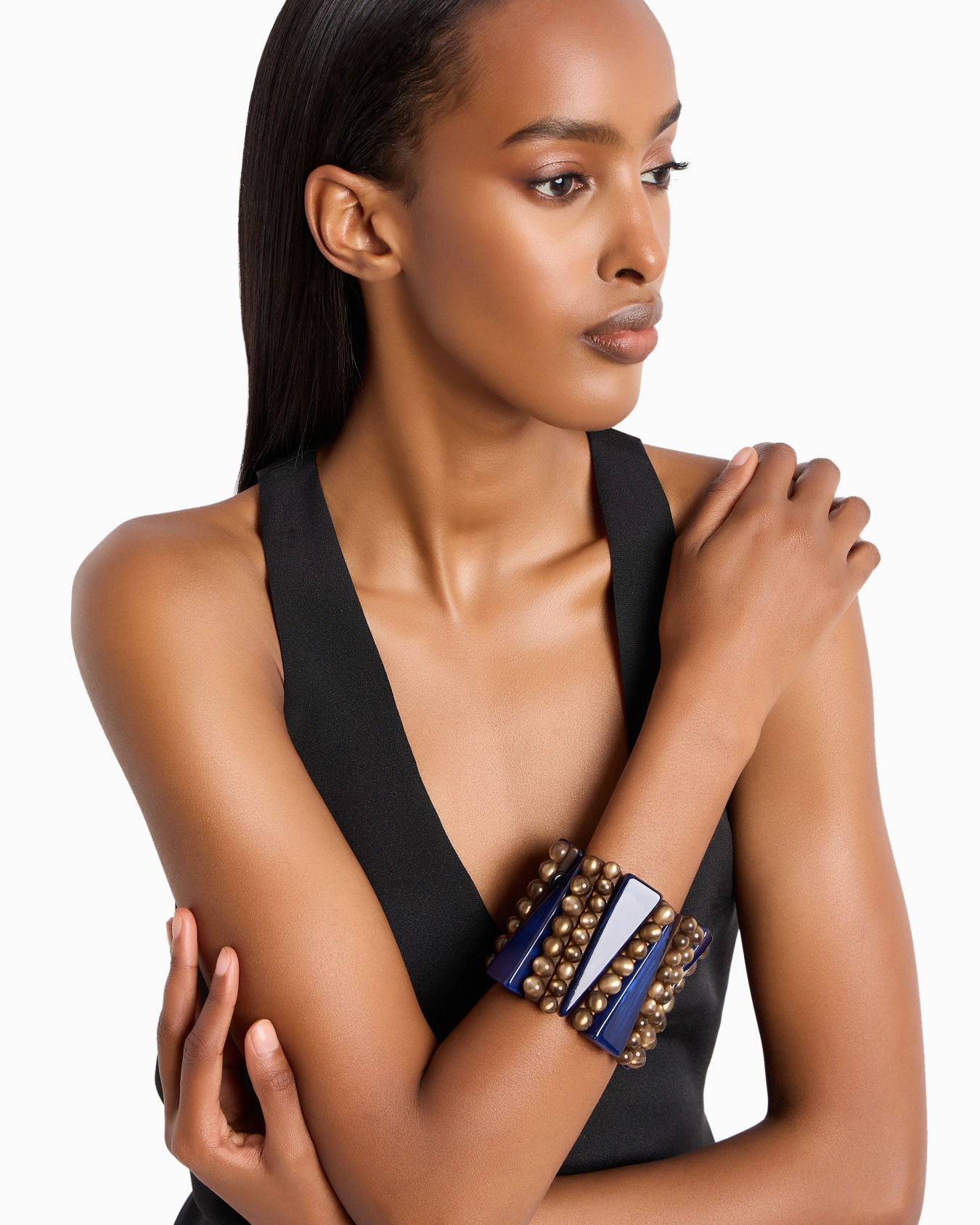 Elastisches Armband mit Kugeln und geometrischen Elementen Folie 2