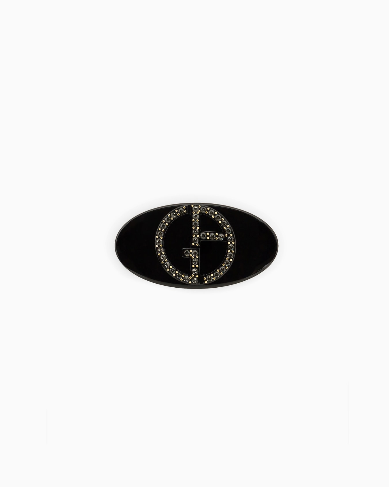 Fermaglio con logo cristalli Slide 0