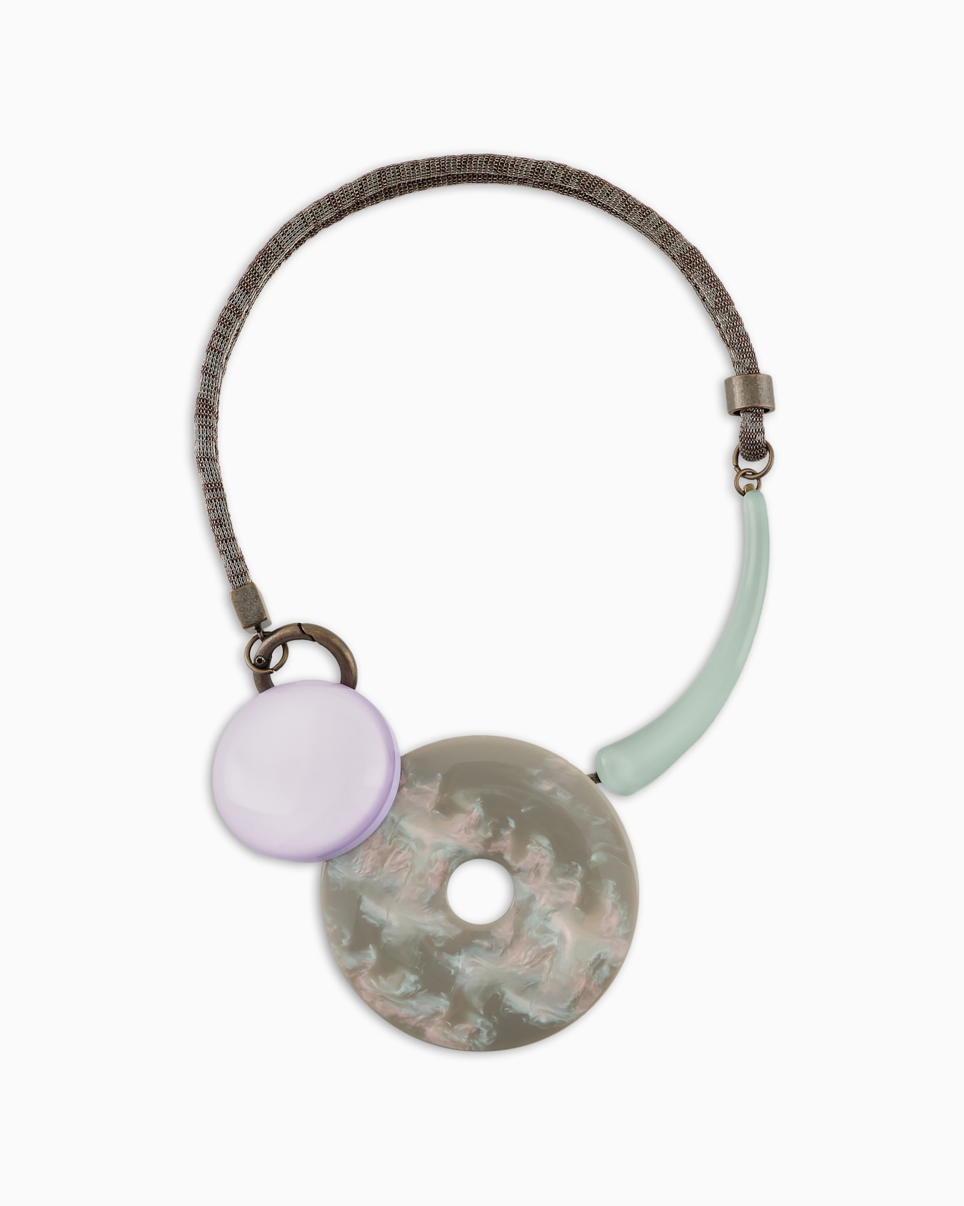 Choker necklace with resin components Slide 0