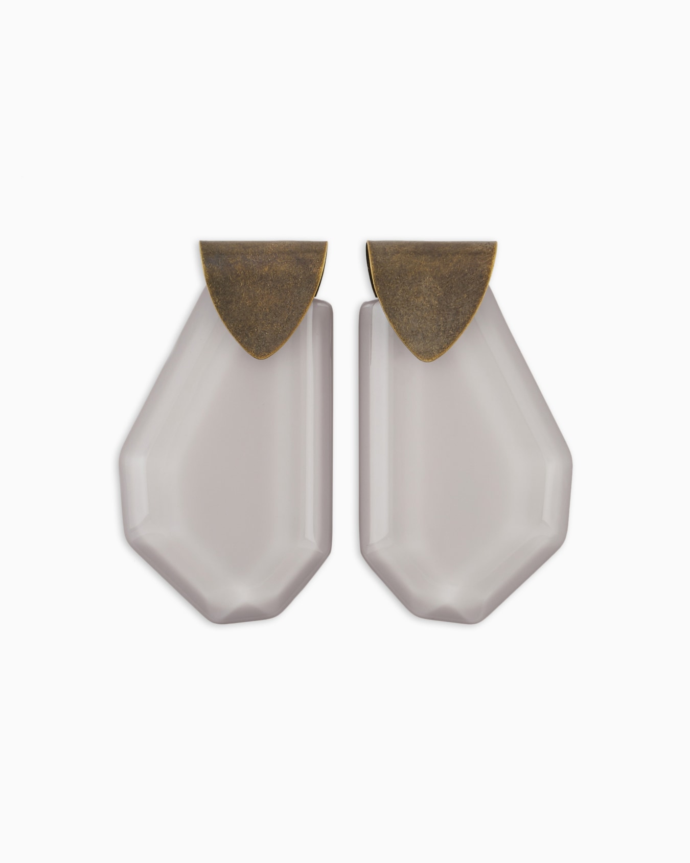 Clip-on earrings with geometric pendant Slide 0
