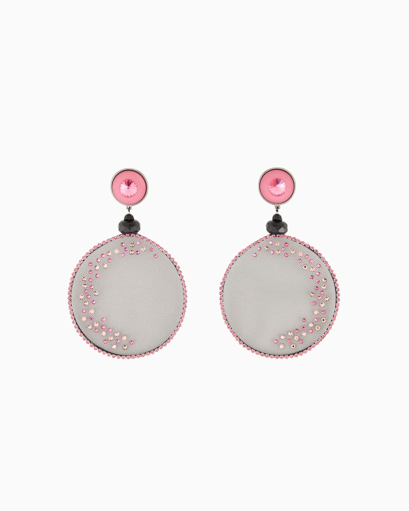 Broche en forma de libélula en tul y resina con cristales Swarovski Diapositiva 0
