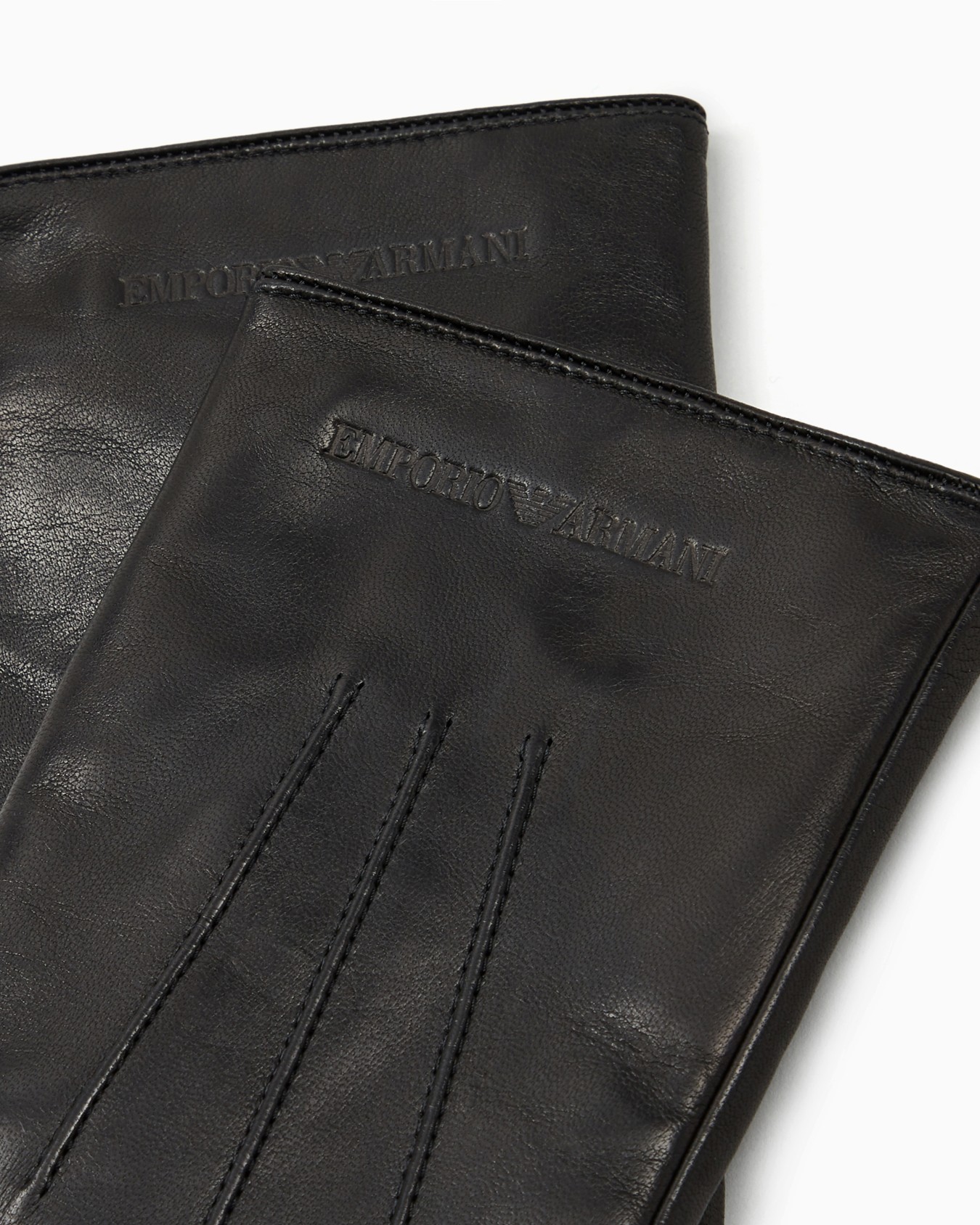 Lambskin nappa leather gloves with baguette detail Slide 1