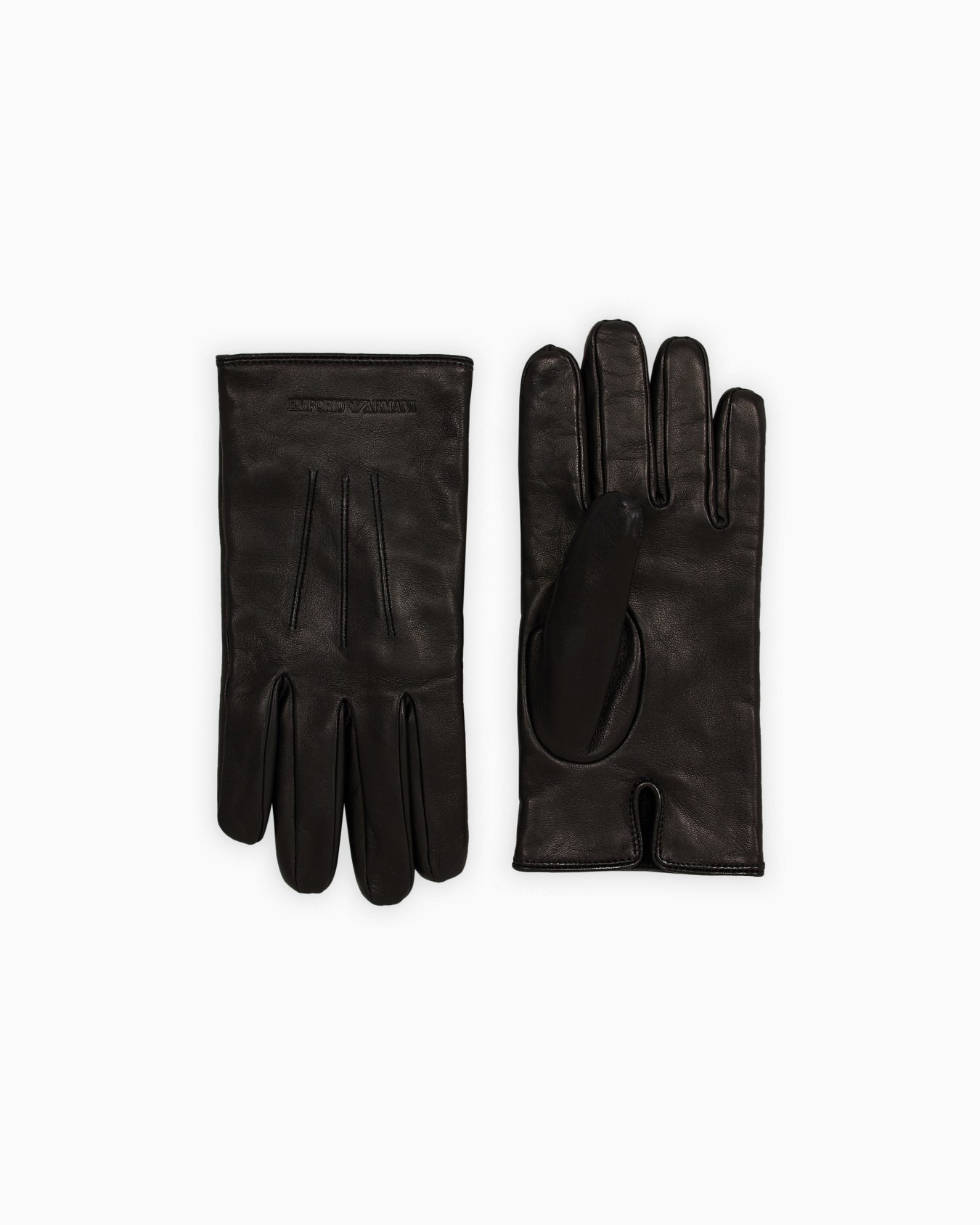 Lambskin nappa leather gloves with baguette detail Slide 0
