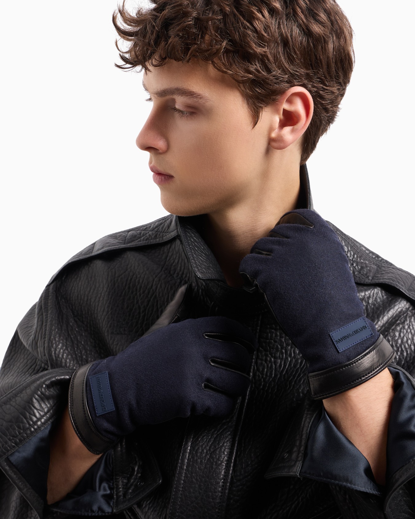 Handschuhe aus Nappaleder und Wollstoff Folie 2