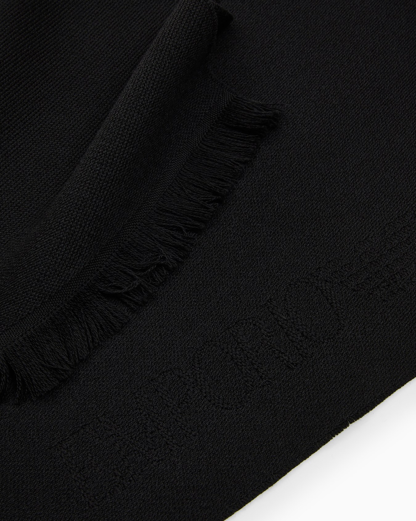 Écharpe en laine avec inscription logo jacquard Diapositive 1